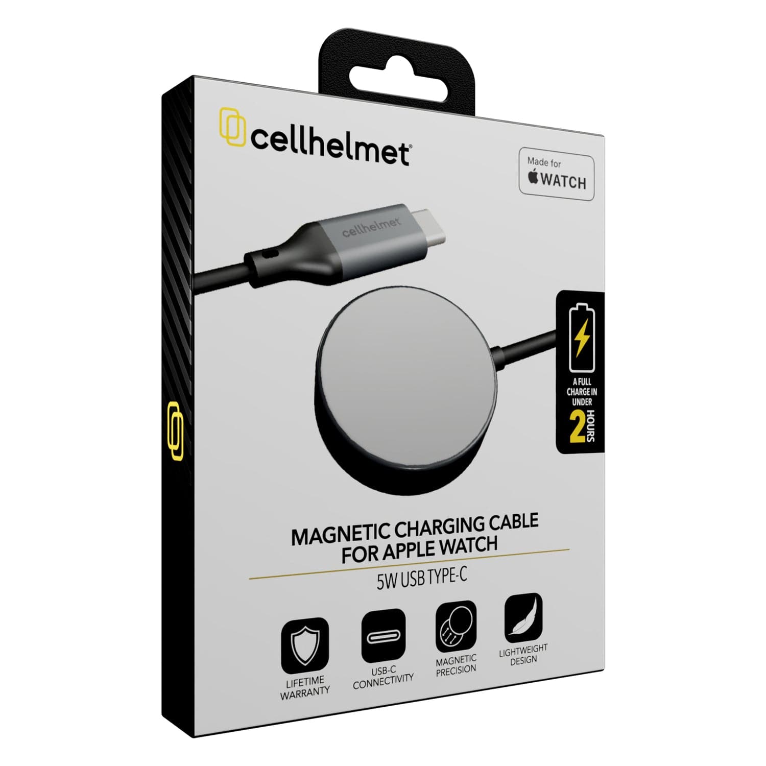 Cellhelmet Wireless Charger for Apple Watch, USB-C MFi Certified