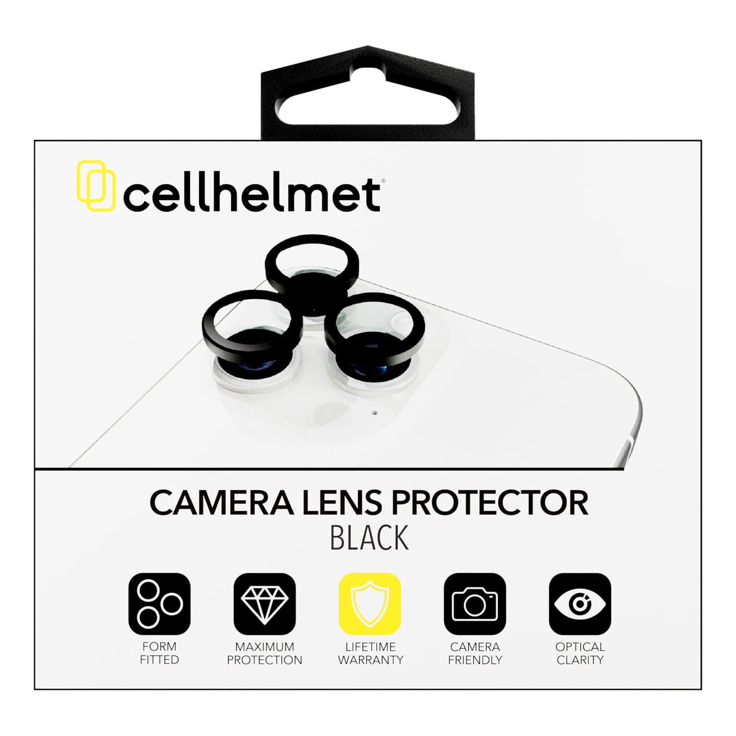 Cellhelmet Tempered Camera Glass, Individual Pieces, iPhone 16 / iPhone 16 Plus