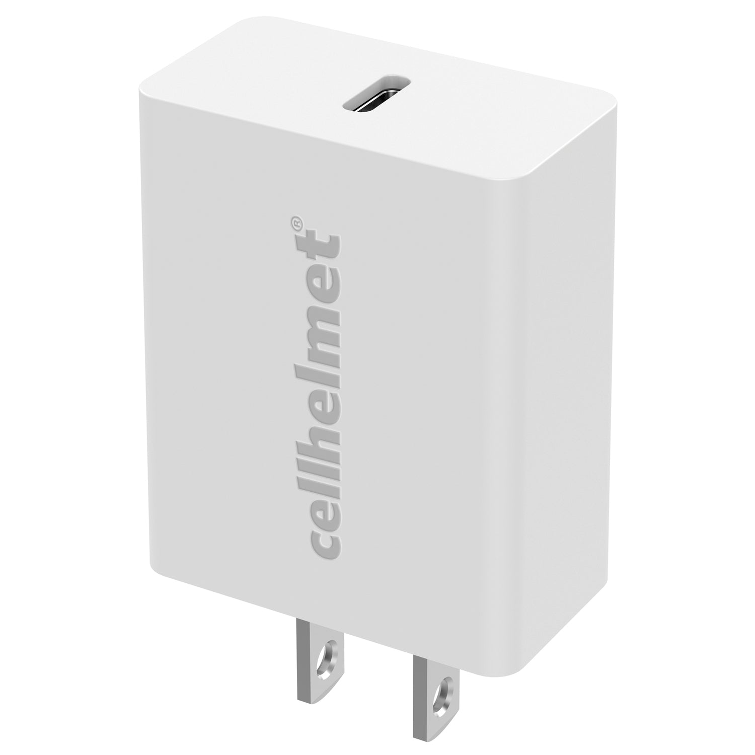 Cellhelmet 20-Watt Single-Port USB-C Power Delivery Wall Charger, for Smartphones and Tablets