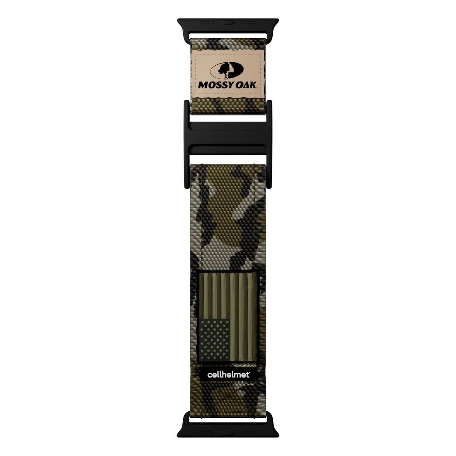 Mossy Oak by cellhelmet Premium Nylon Band for Apple Watch 38/40/41/42 mm, Bottomland/Camouflage