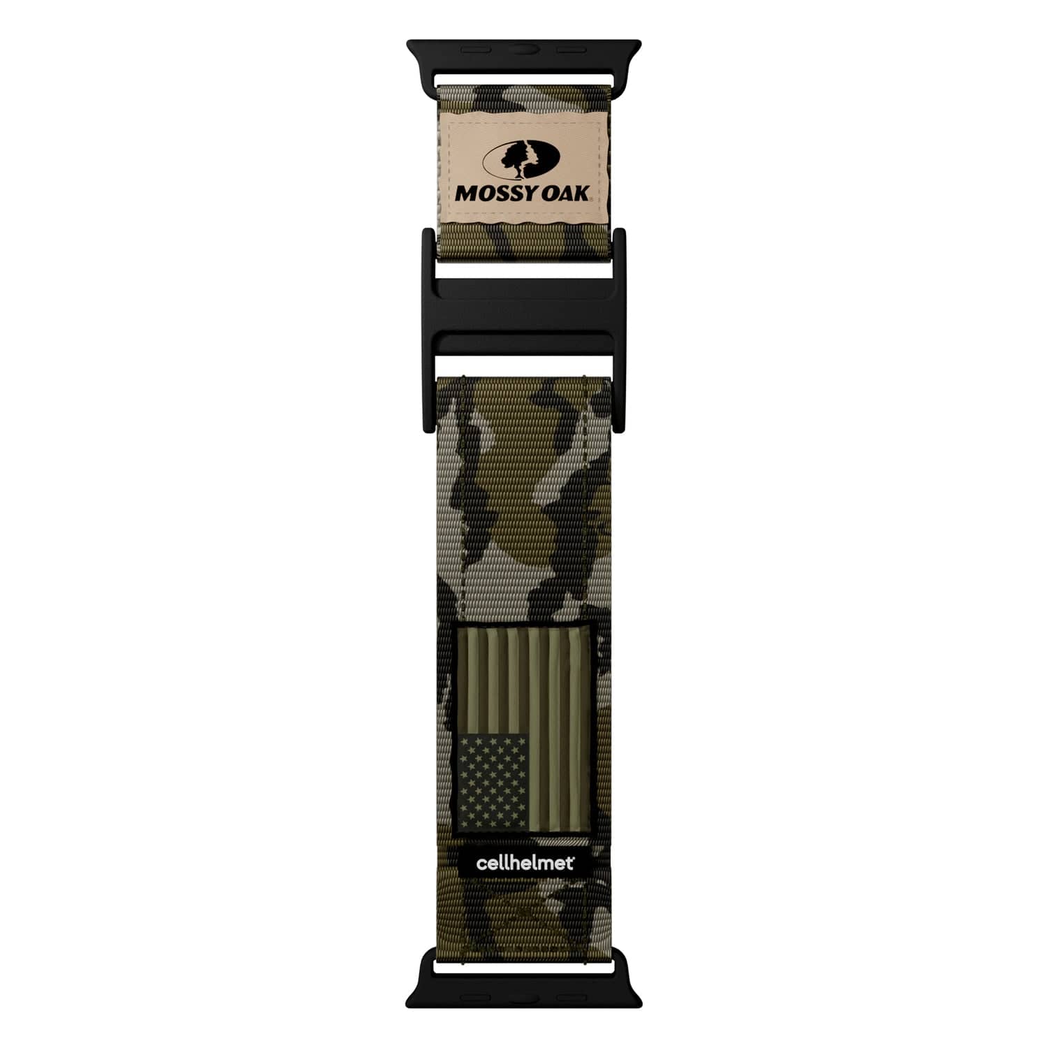 Mossy Oak by cellhelmet Premium Nylon Band for Apple Watch 44/45/46/49 mm, Regular, Bottomland/Camouflage