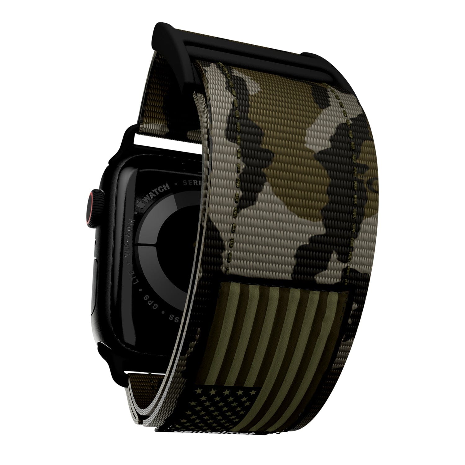 Mossy Oak by cellhelmet Premium Nylon Band for Apple Watch 44/45/46/49 mm, Large, Bottomland/Camouflage