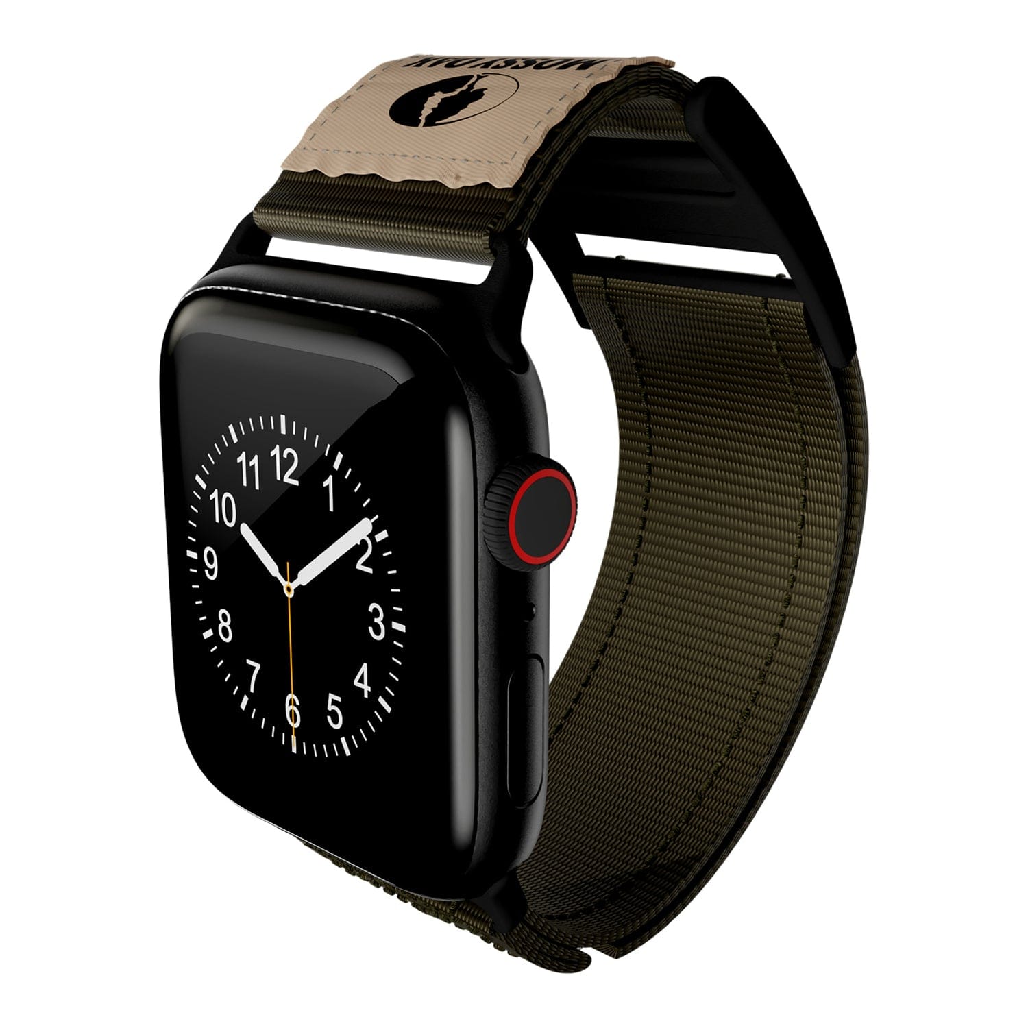 Mossy Oak by cellhelmet Premium Nylon Band for Apple Watch 44/45/46/49 mm, Large, Olive Drab Green