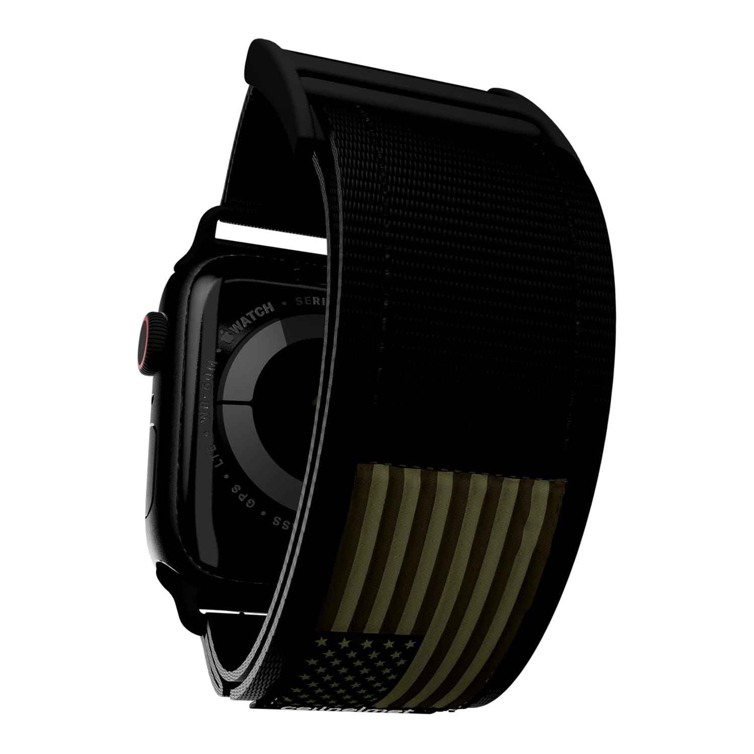Mossy Oak by cellhelmet Premium Nylon Band for Apple Watch 44/45/46/49 mm, Regular, Black