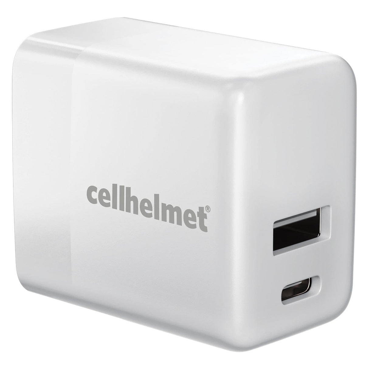 Cellhelmet 20-Watt Dual-Port USB-C and USB Wall Charger, for Smartphones and Tablets