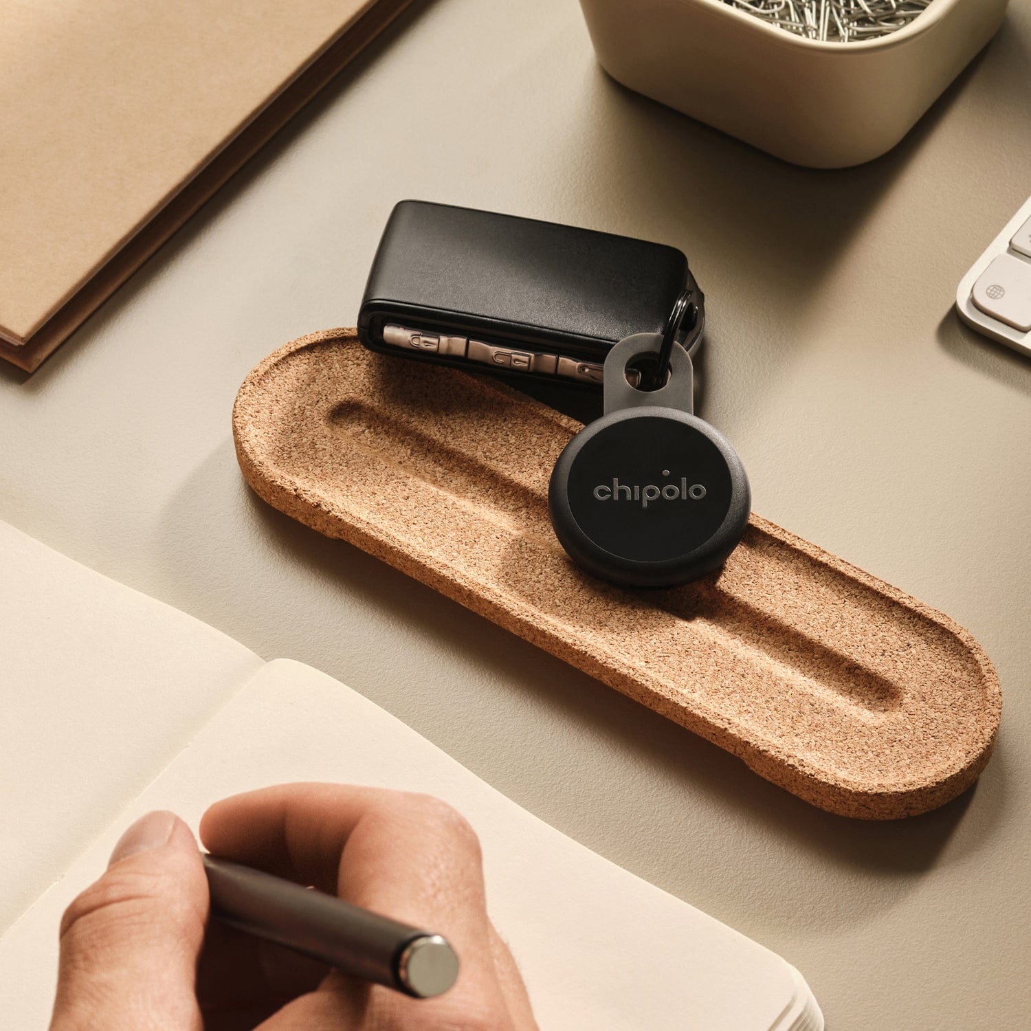 Chipolo LOOP Rechargeable Device Tracking Tag, 1 Pack, Charcoal