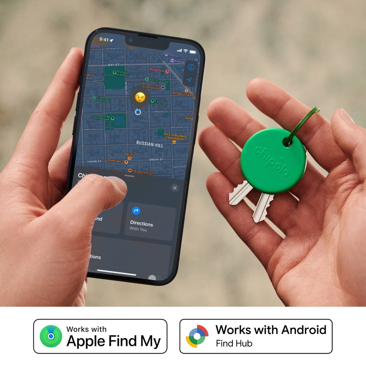 Chipolo POP Device Tracking Tag, 1 Pack, Green