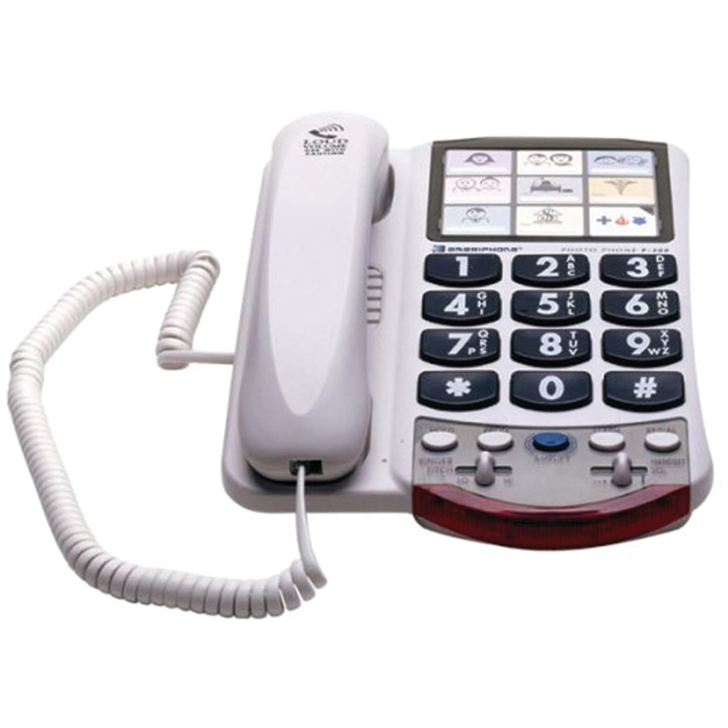 Clarity P300 Amplified Corded Photo Phone, White