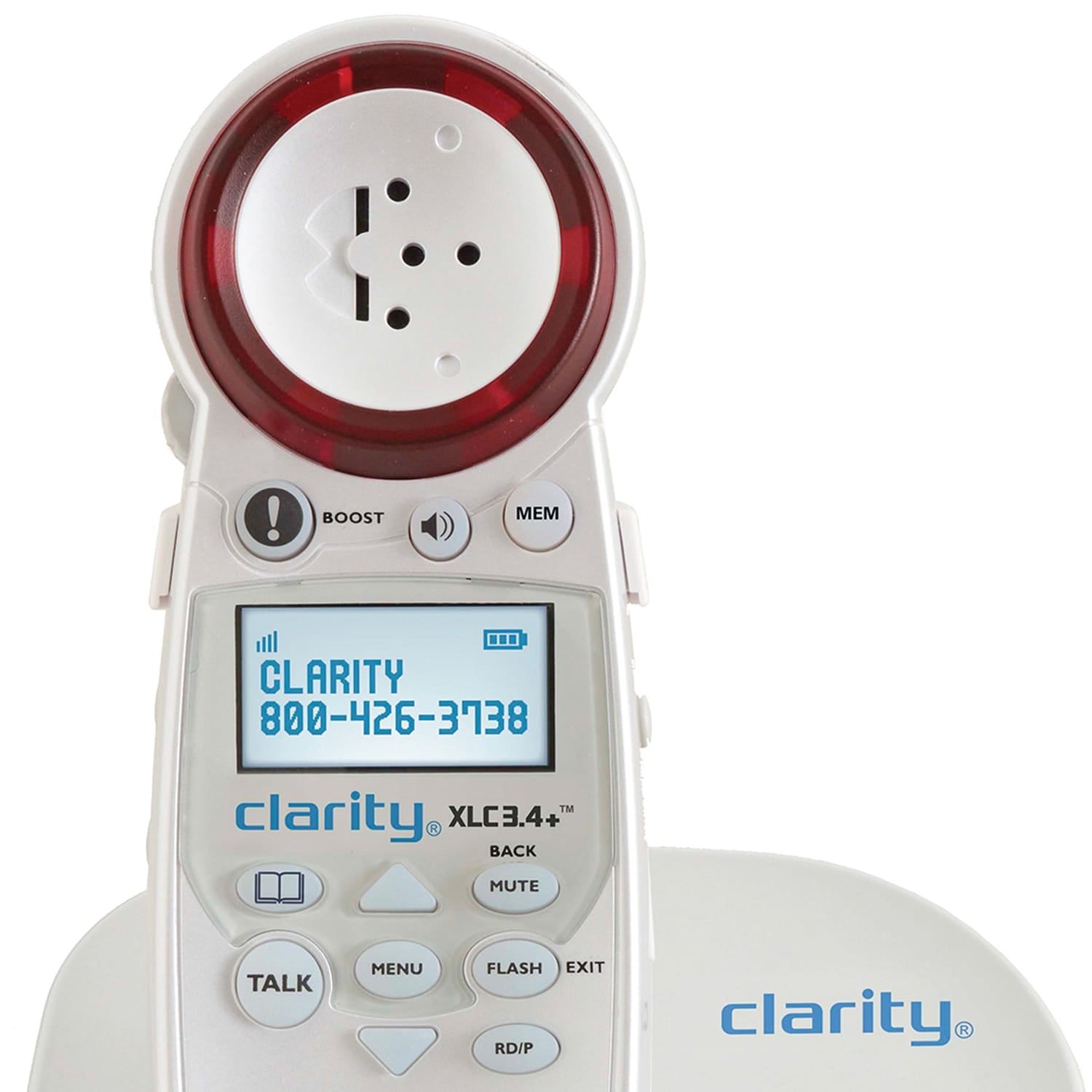 Clarity 1-Cordless Handset DECT 6.0 50-dB Amplified/Expandable Phone System for Landline, Big Buttons, Talking Caller ID/Dial Pad, and Loud Ringer