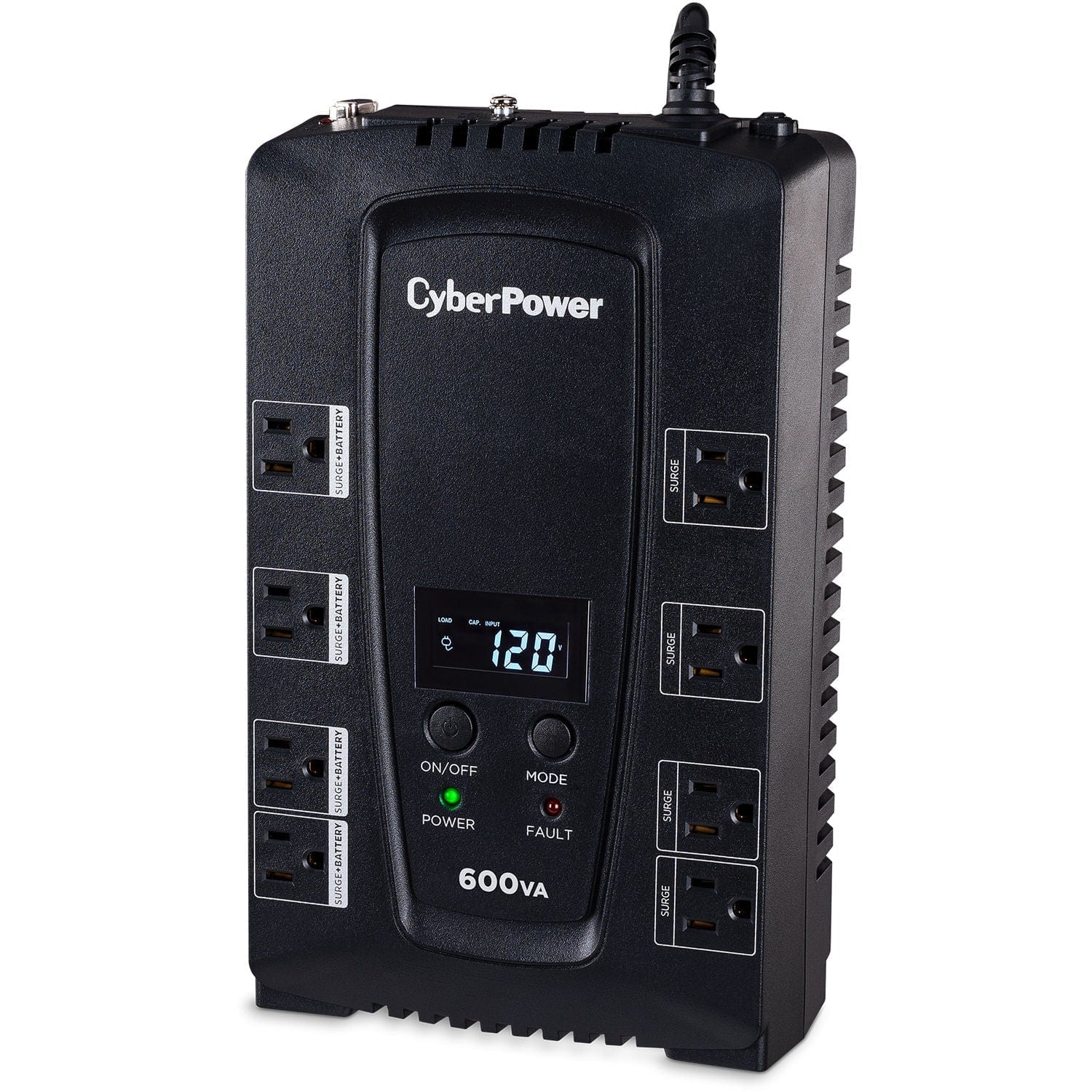 CyberPower 600VA/340W Intelligent LCD UPS System - New Battery Certified Refurbished