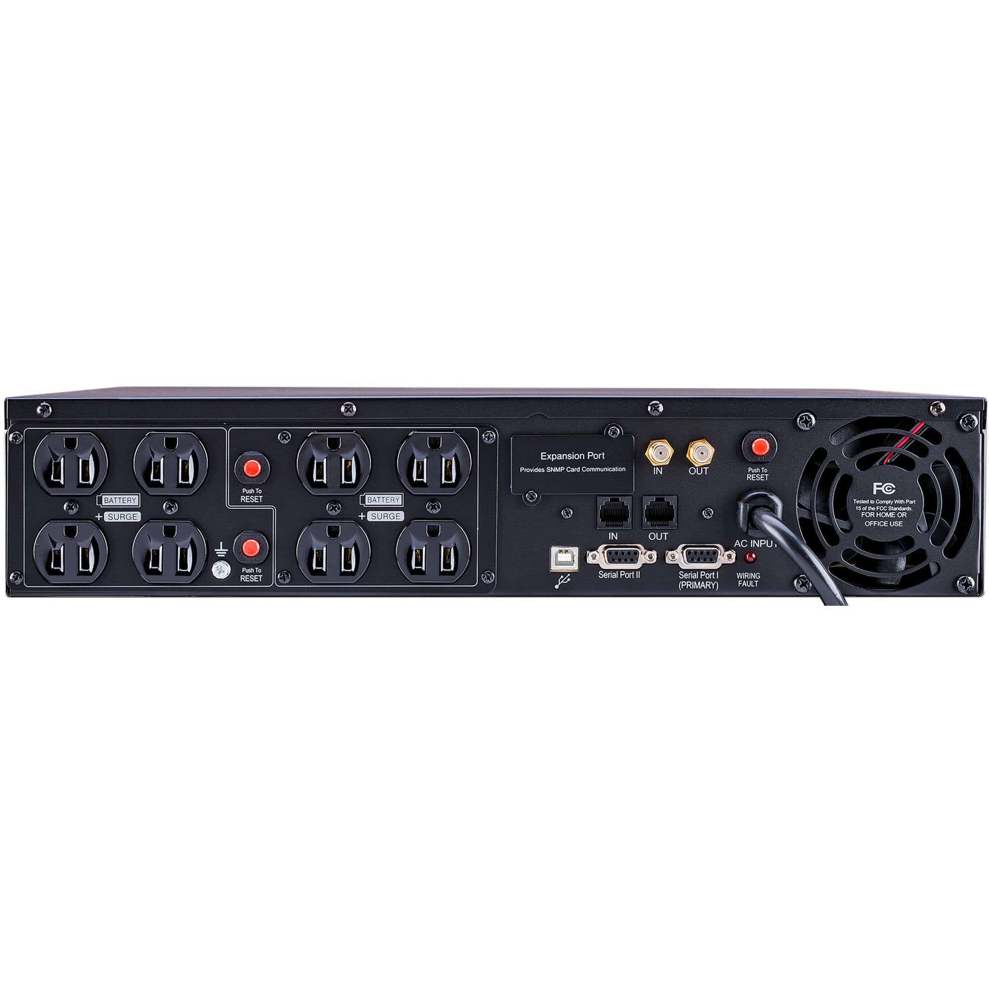 CyberPower 1500VA/900W, 8 Outlets, AVR, 2U Rack/Tower Smart App LCD UPS System - Certified Refurbished