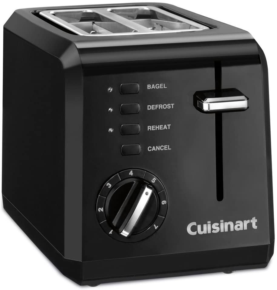 Cuisinart CPT-122 2-Slice Compact Bagel Toaster, Black - Certified Refurbished
