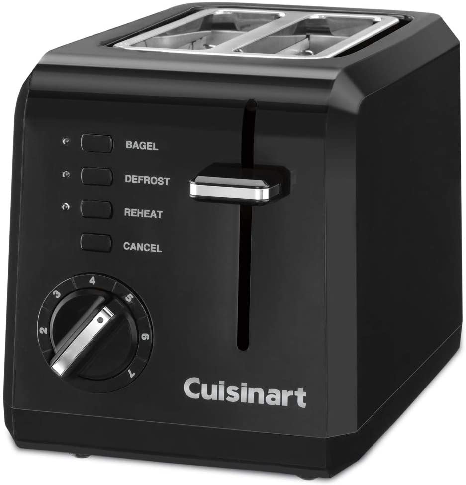 Cuisinart CPT-122 2-Slice Compact Bagel Toaster, Black - Certified Refurbished