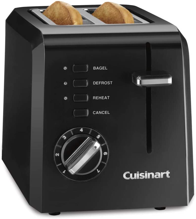 Cuisinart CPT-122 2-Slice Compact Bagel Toaster, Black - Certified Refurbished