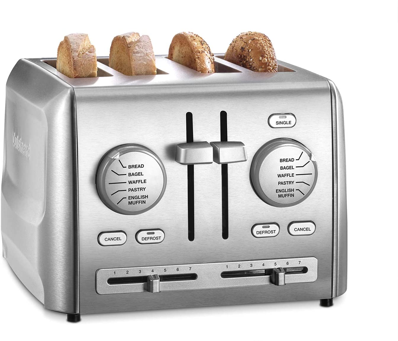 Cuisinart 4-Slice Metal Toaster, Stainless Steel - Certified Refurbished