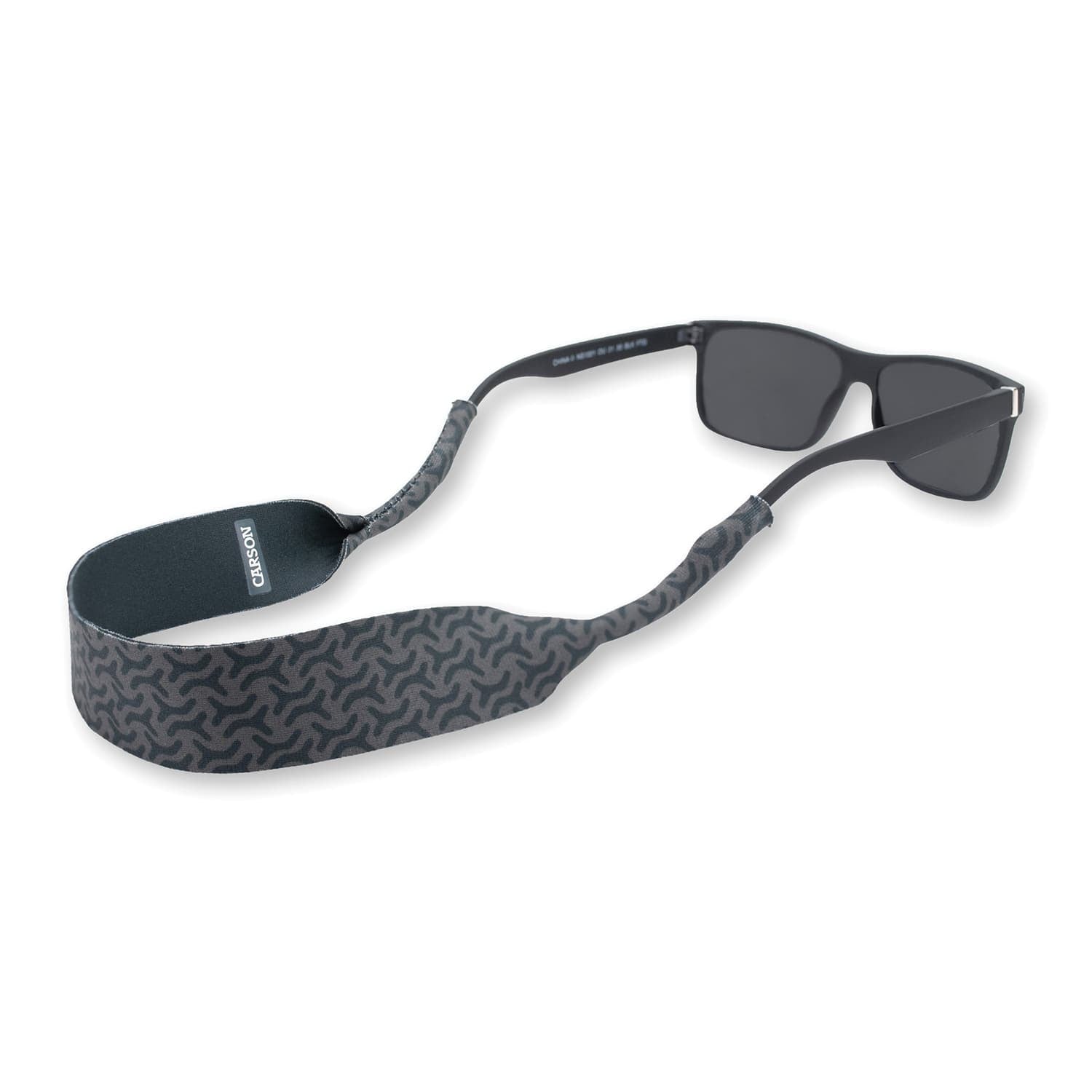 Carson Neoprene Eyewear Retainer Strap for Sunglasses and Glasses, Onyx Gray