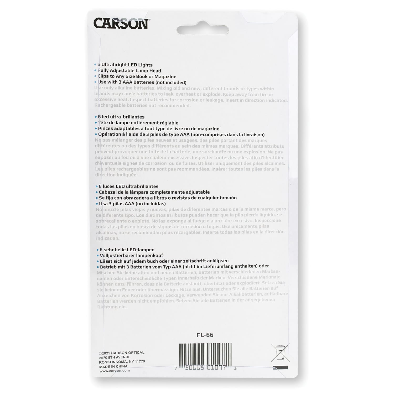 Carson FlexNeck Plus Fully Adjustable Booklight
