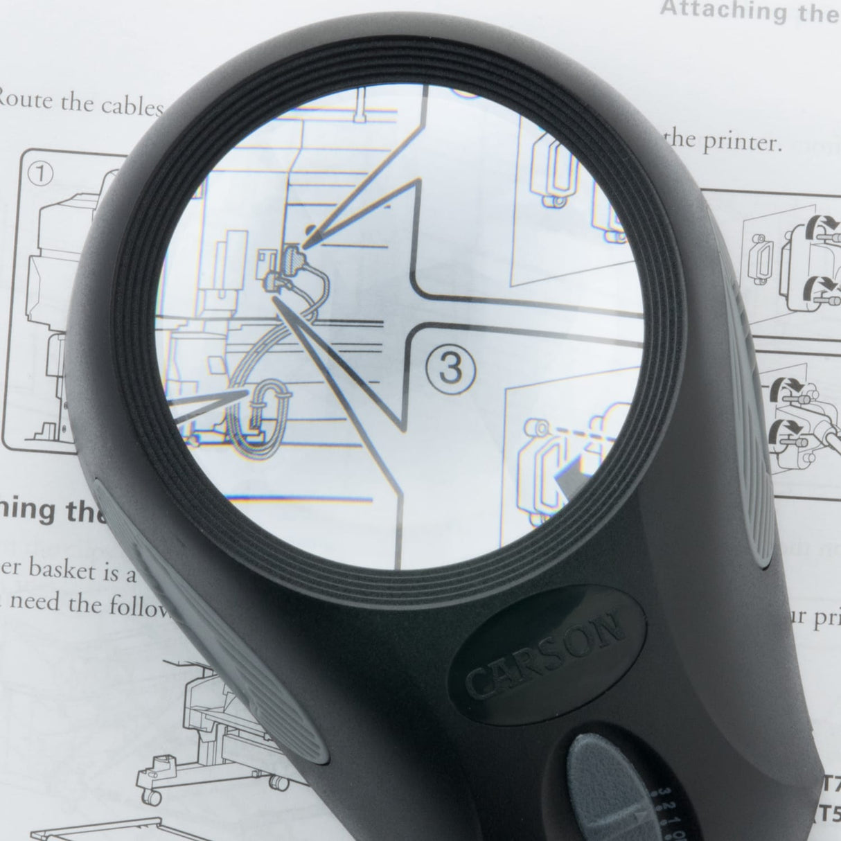 Carson LumiLoupe Ultra 5x LED Lighted Stand Loupe Magnifier with 3 Brightness Settings