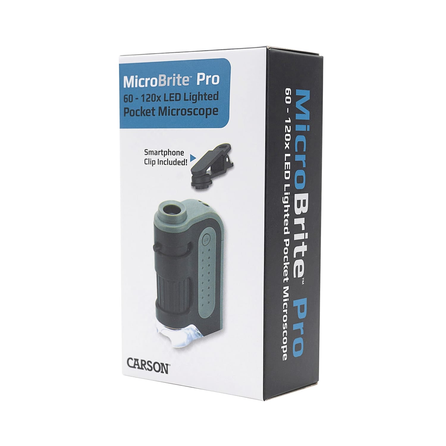 Carson MicroBrite Pro 120x LED-Lit Digital Pocket Microscope with Smartphone Adapter Clip
