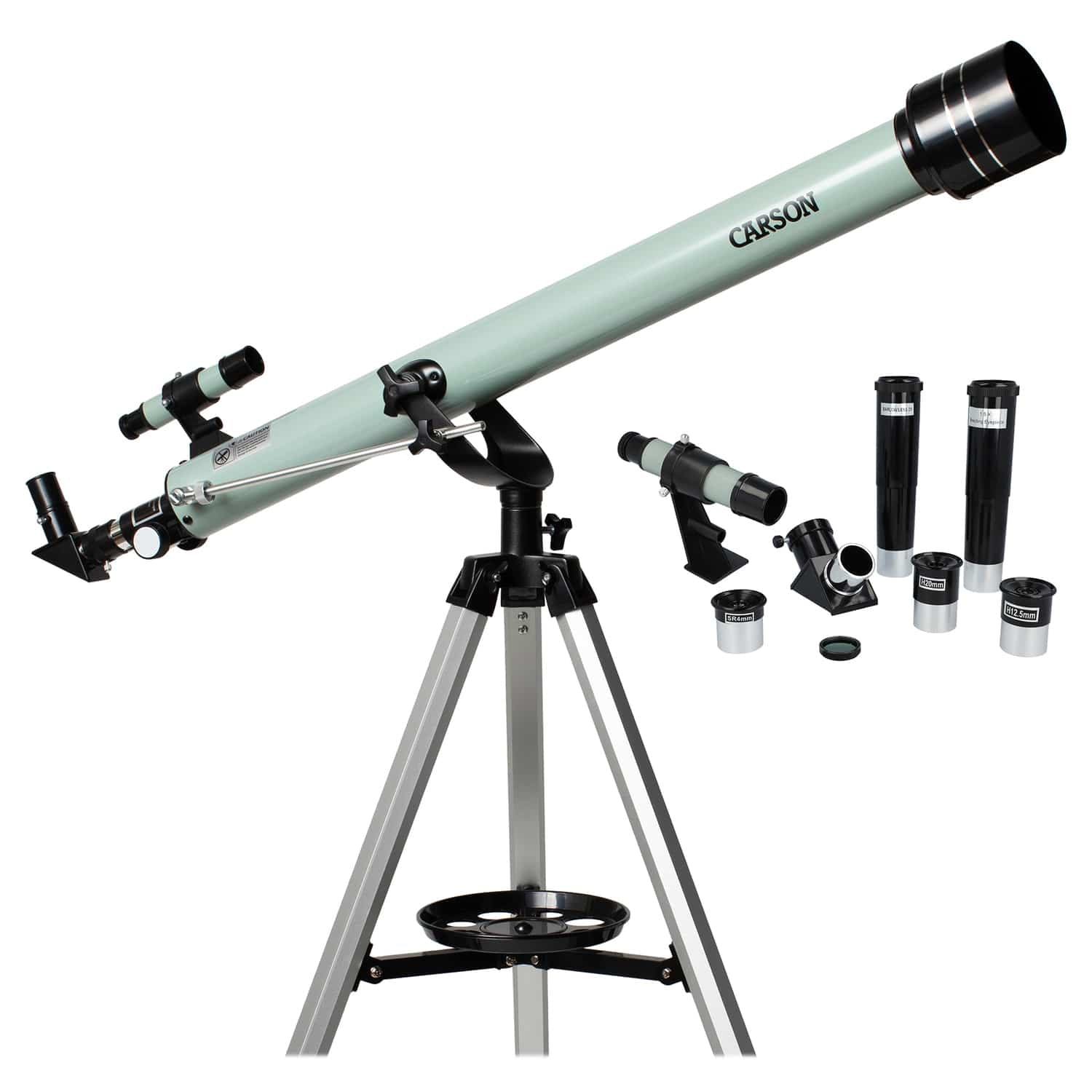 Carson STARA SR-100 60-mm Aperture 45-mm to 675-mm Focal Length Refractor Telescope with 7-Piece Accessory Kit