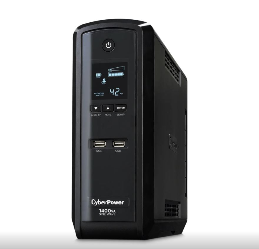 CyberPower CST1400S-R 1400VA/900W PC Battery Backup UPS Series - New Battery Certified Refurbished