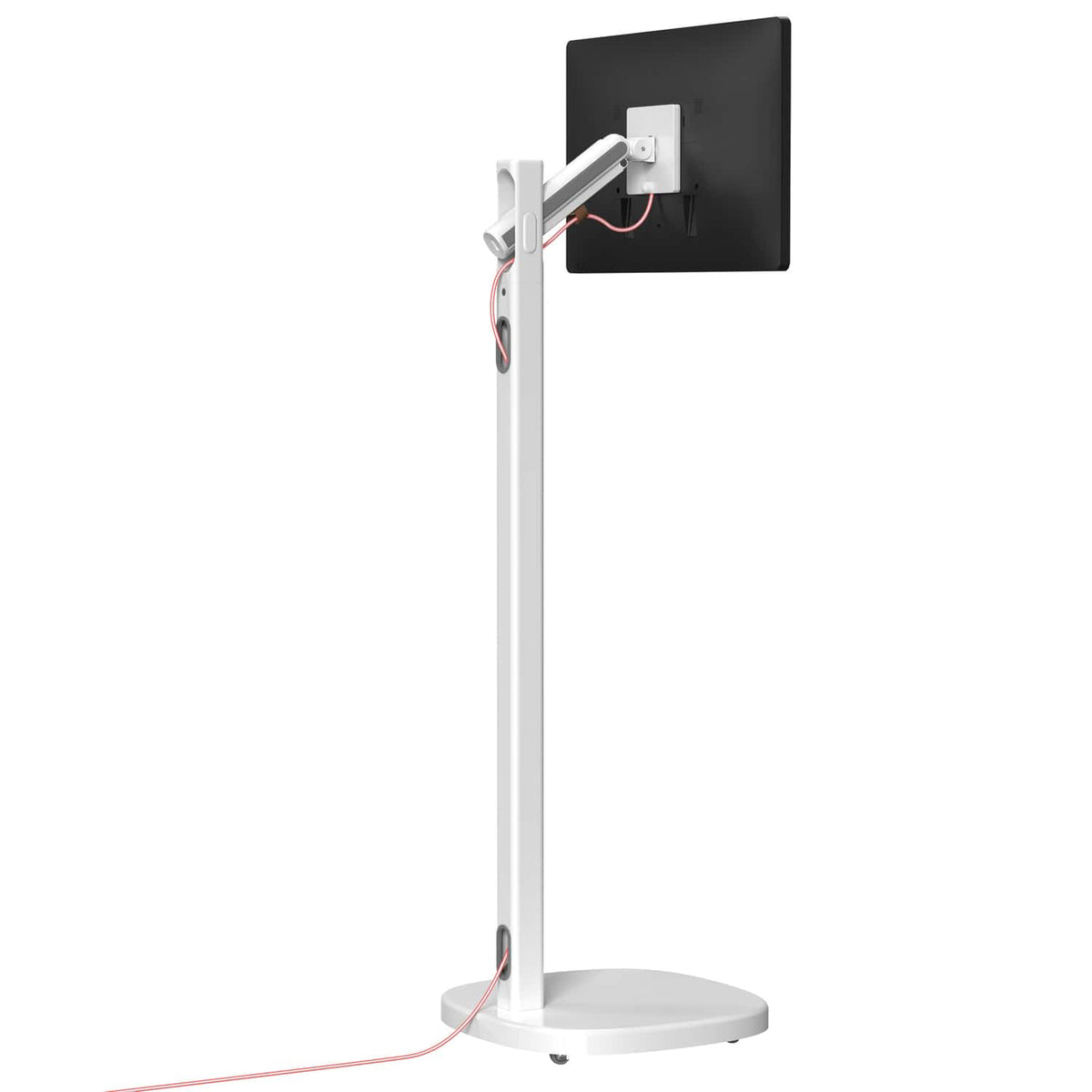 CTA Digital Mobile Rolling Spring-Adjustable Floor Stand for Displays up to 22 Lbs.
