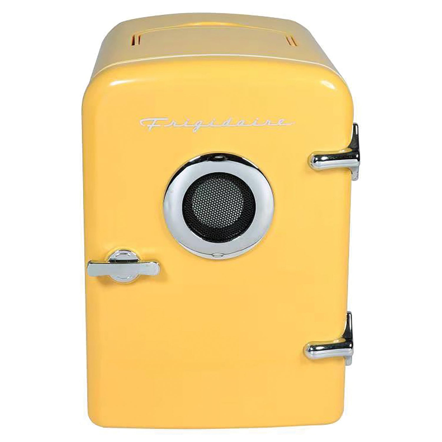 Frigidaire 6-Can Retro Portable Beverage Refrigerator with Bluetooth Speaker, Yellow