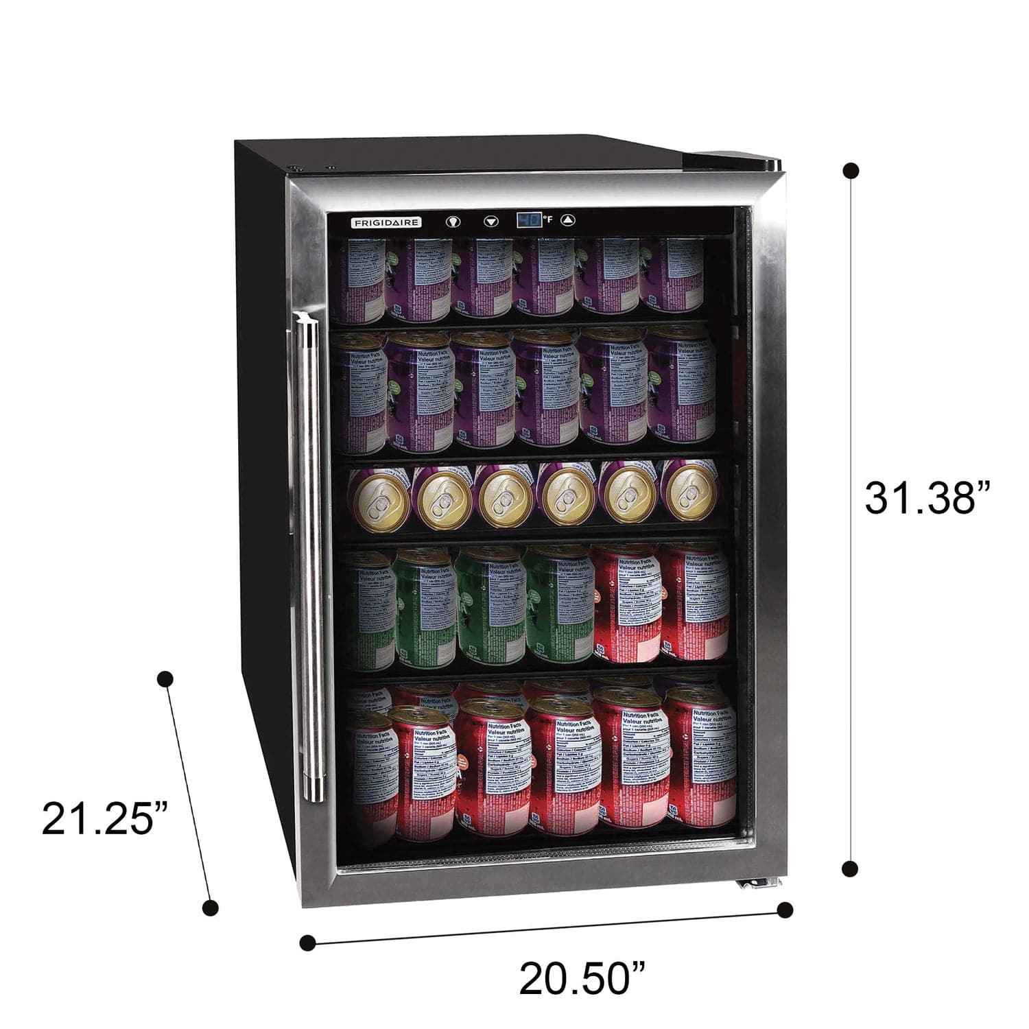 Frigidaire 4.4-Cu-Ft. 126-Can Stainless Steel Door Beverage Center Compact Refrigerator