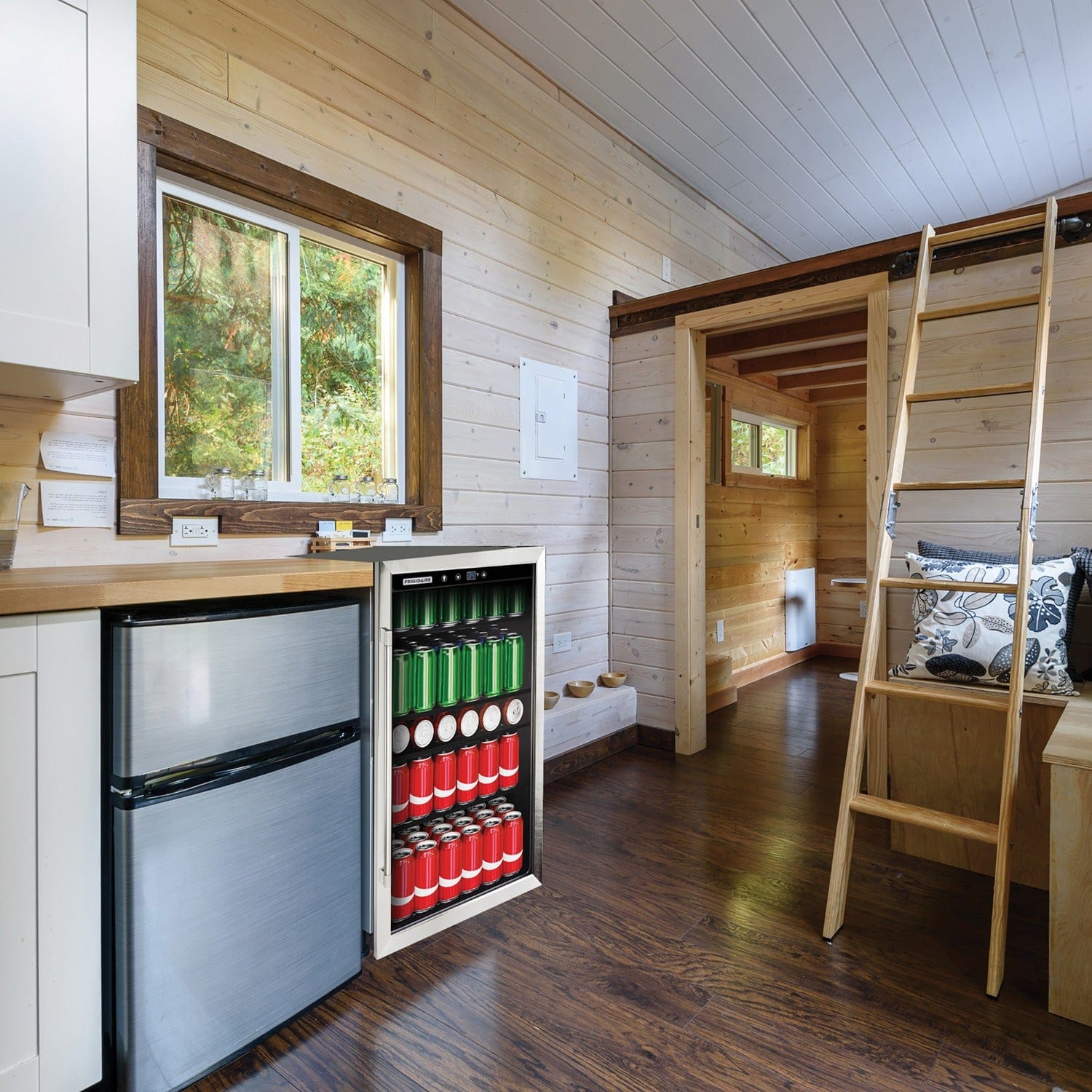 Frigidaire 4.4-Cu-Ft. 126-Can Stainless Steel Door Beverage Center Compact Refrigerator