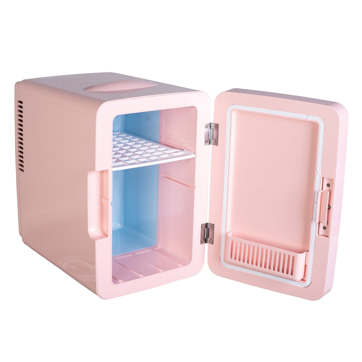 Frigidaire 6.5-Liter 9-Can Mini Portable Personal Fridge with Lighted Mirror Door, Pink