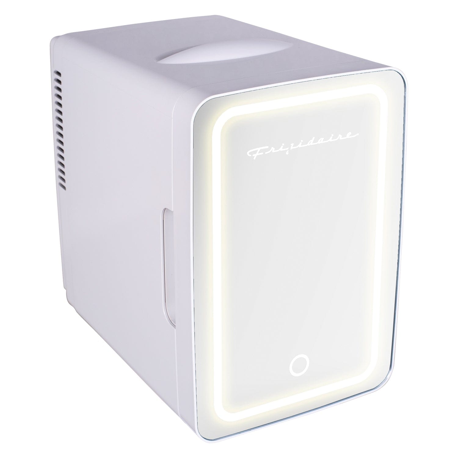 Frigidaire 6.5-L 9-Can Mini Portable Personal Fridge with Lighted Mirror Door, White