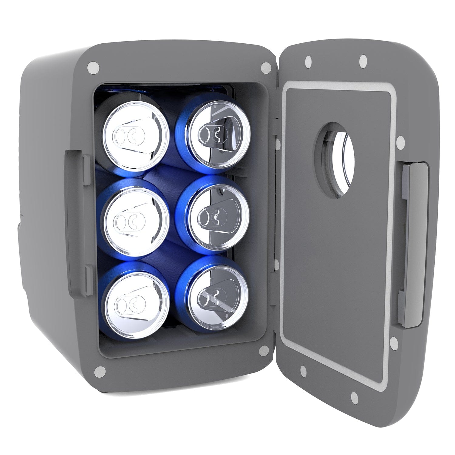 Frigidaire 0.14-Cu. Ft. Mini Fridge with Bluetooth Speaker Grille Door, Pewter