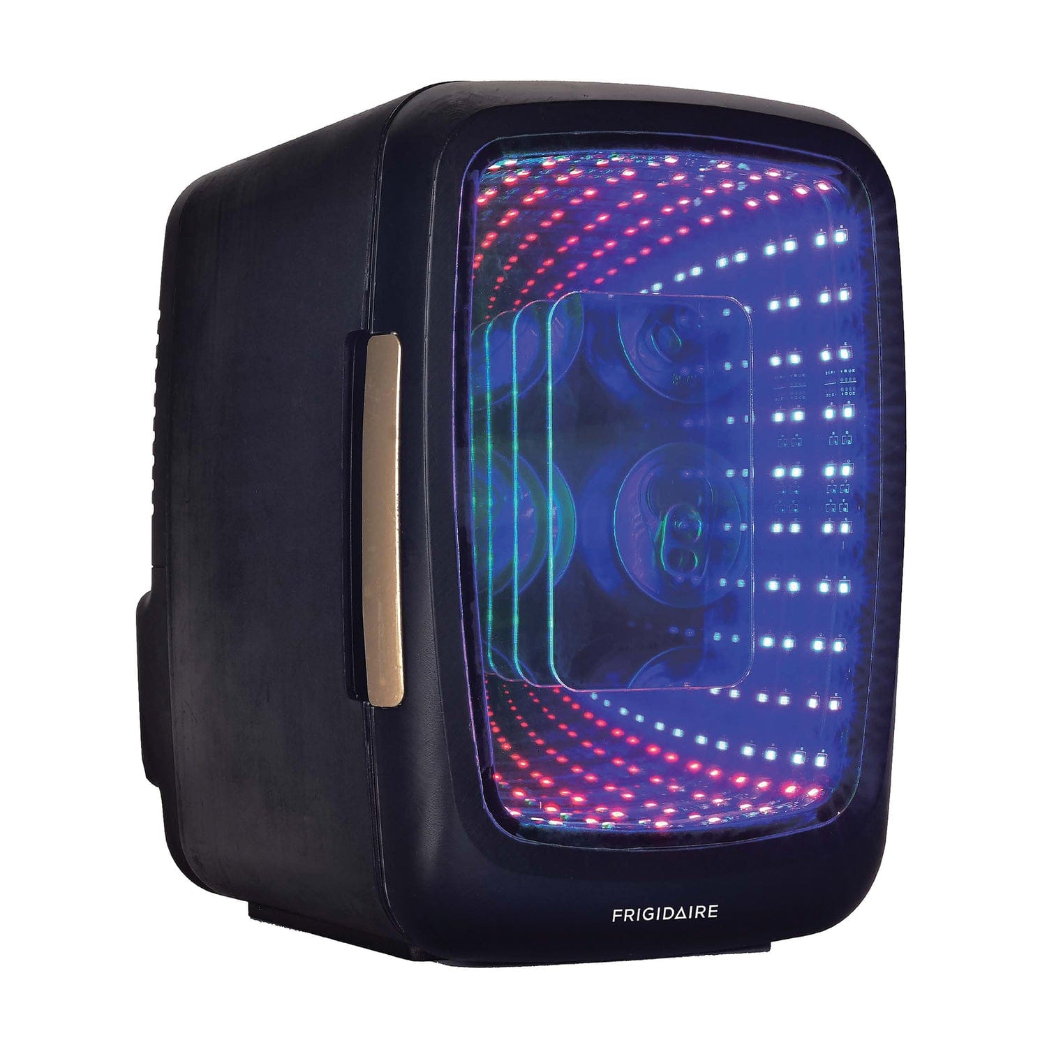 Frigidaire 6-Can Retro Gaming Light-up Portable Beverage Mini Fridge, EFMIS179, Stealth