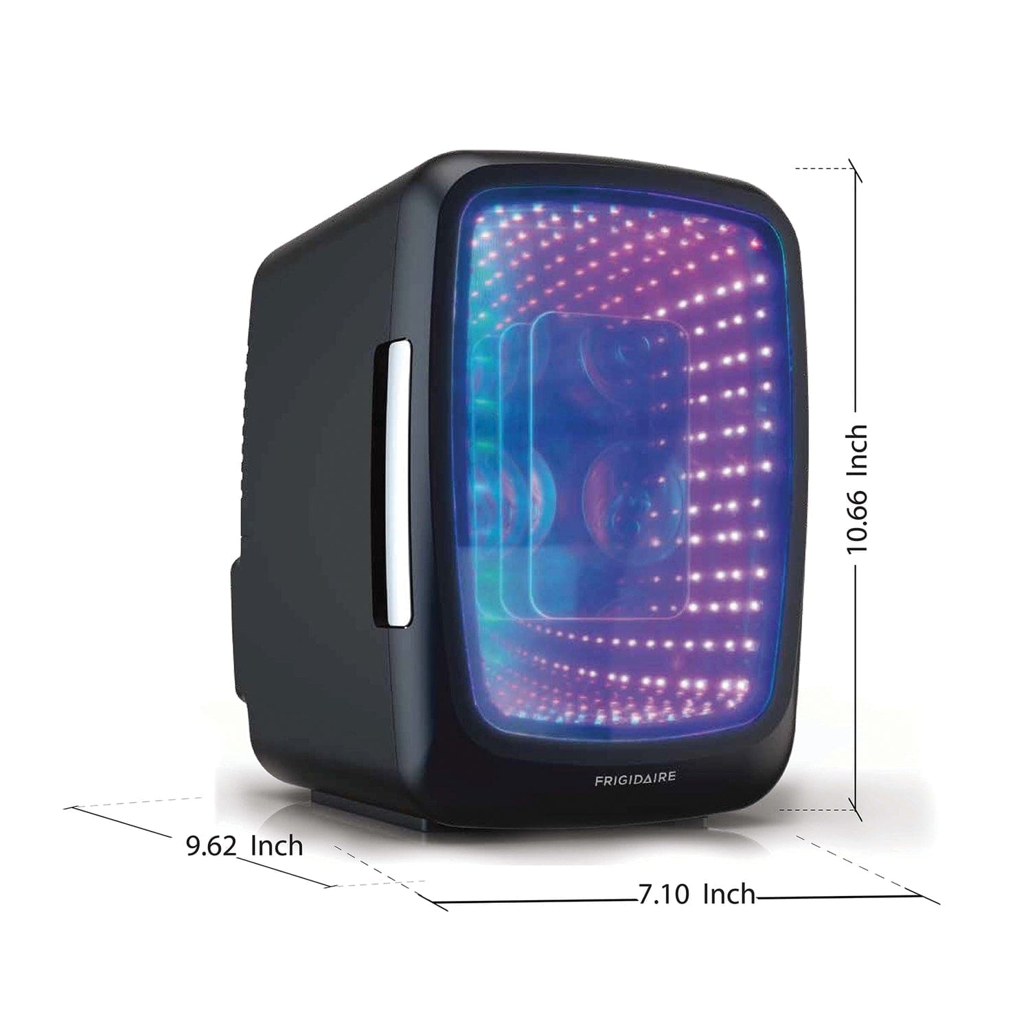 Frigidaire 6-Can Retro Gaming Light-up Portable Beverage Mini Fridge, EFMIS179, Stealth