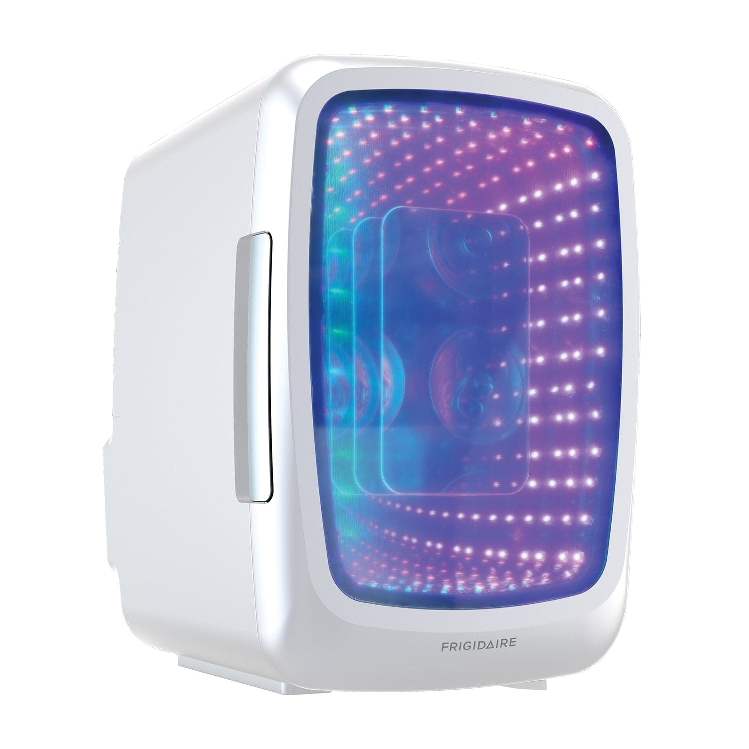 Frigidaire 6-Can Retro Gaming Light-up Portable Beverage Mini Fridge, EFMIS179, White