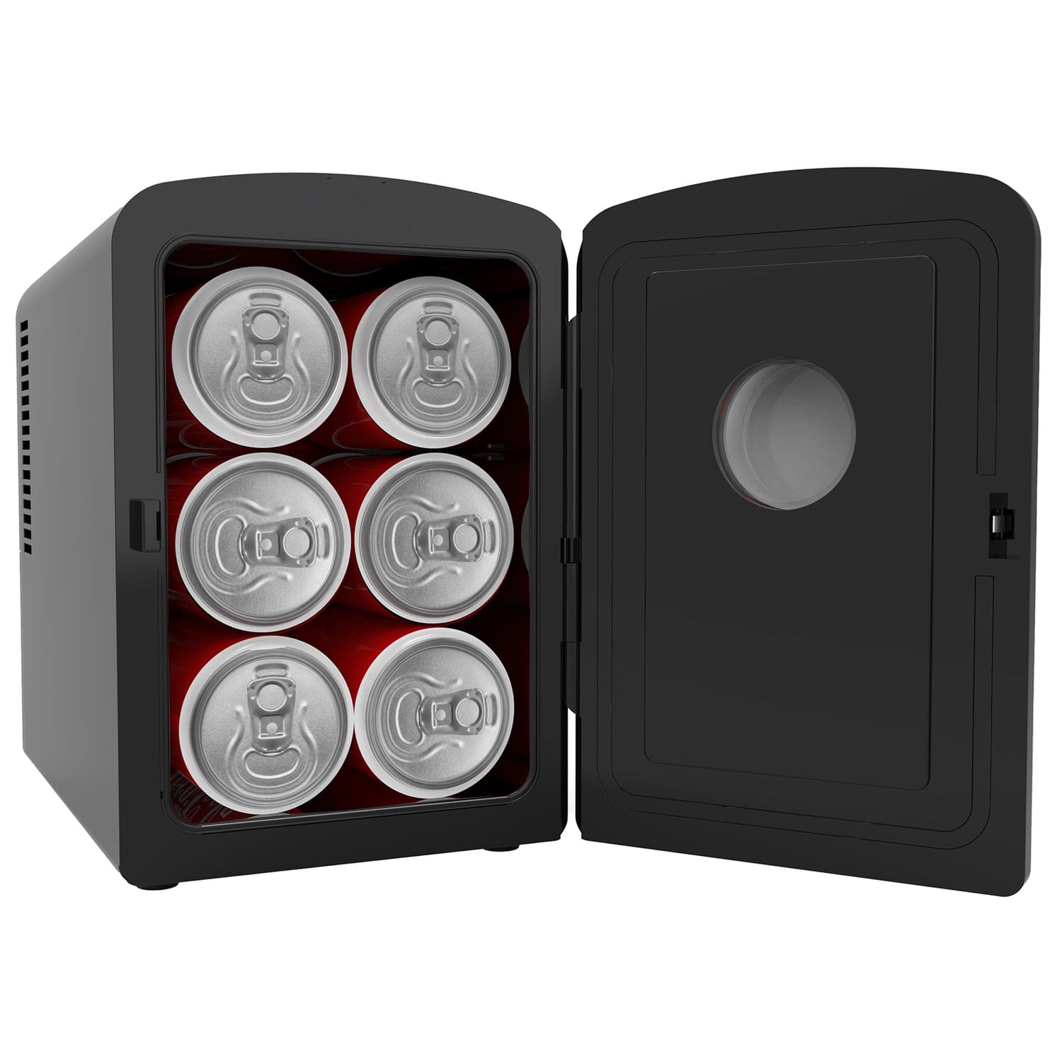 Frigidaire 9-Can Mini Fridge Cooler, Crocodile Door, Black