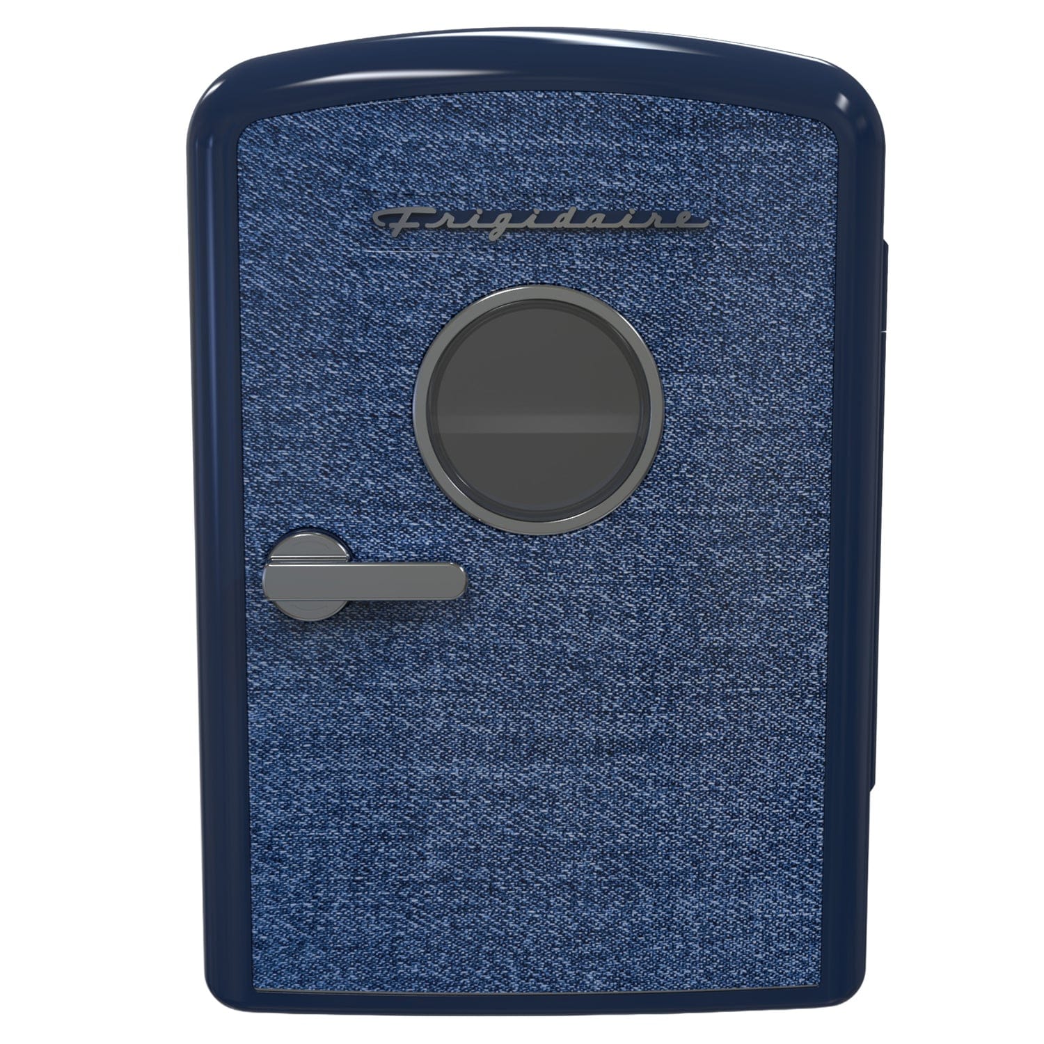 Frigidaire 9-Can Mini Fridge Cooler, Denim Door, Indigo Denim
