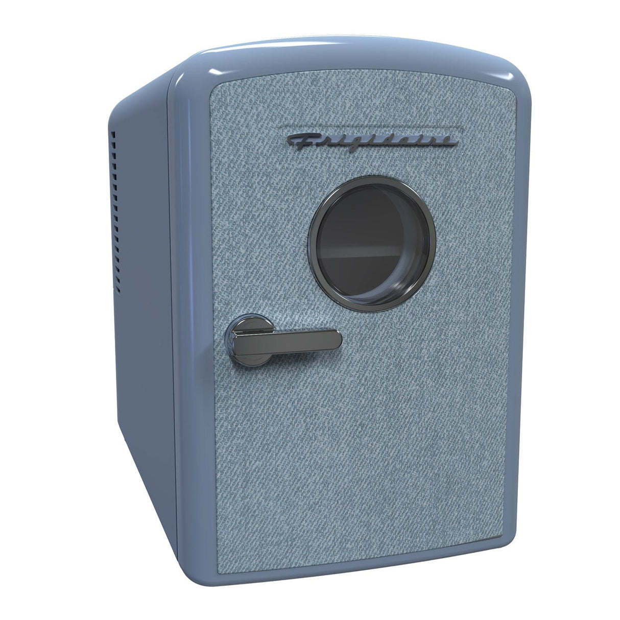 Frigidaire 9-Can Mini Fridge Cooler, Denim Door, Blue