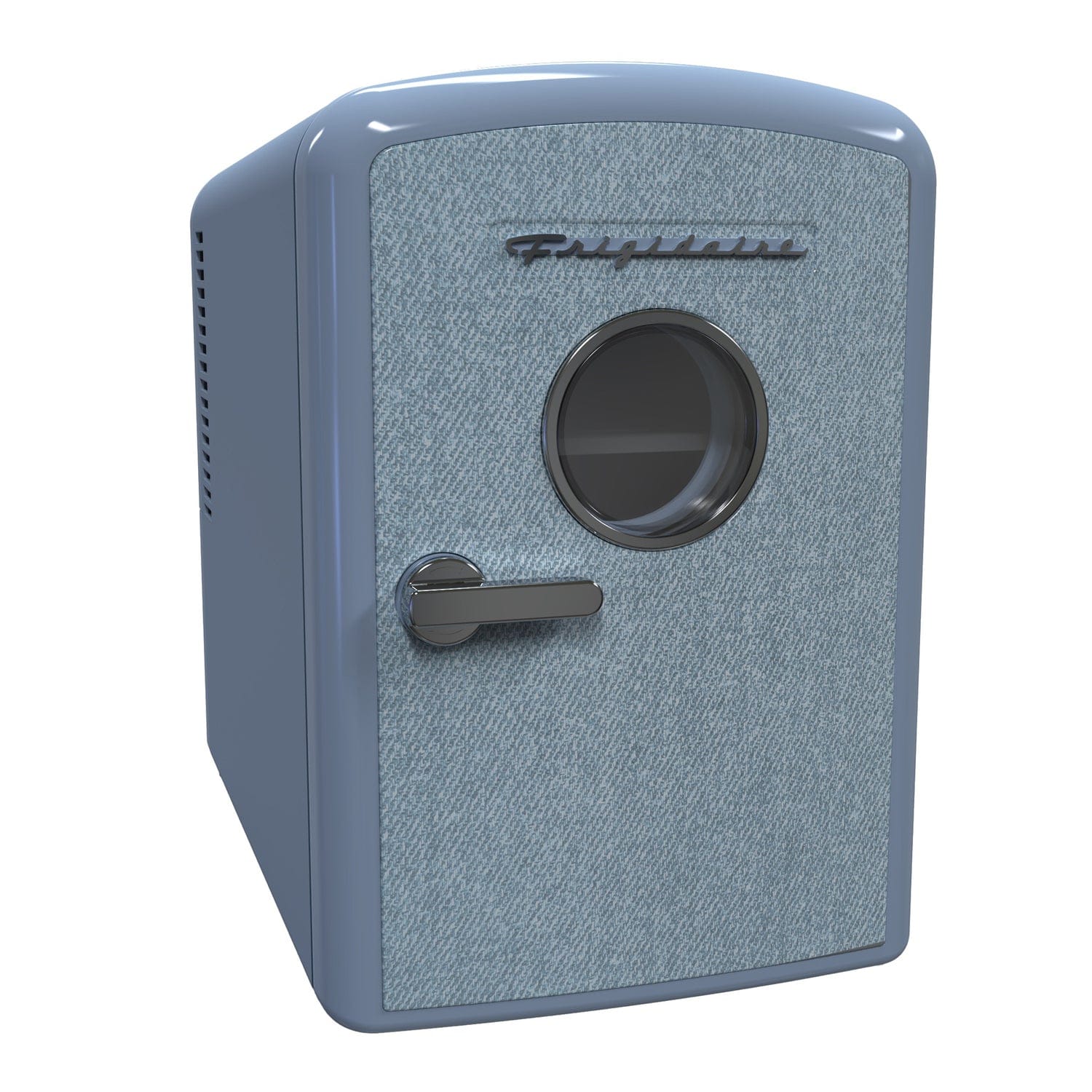 Frigidaire 9-Can Mini Fridge Cooler, Denim Door, Blue