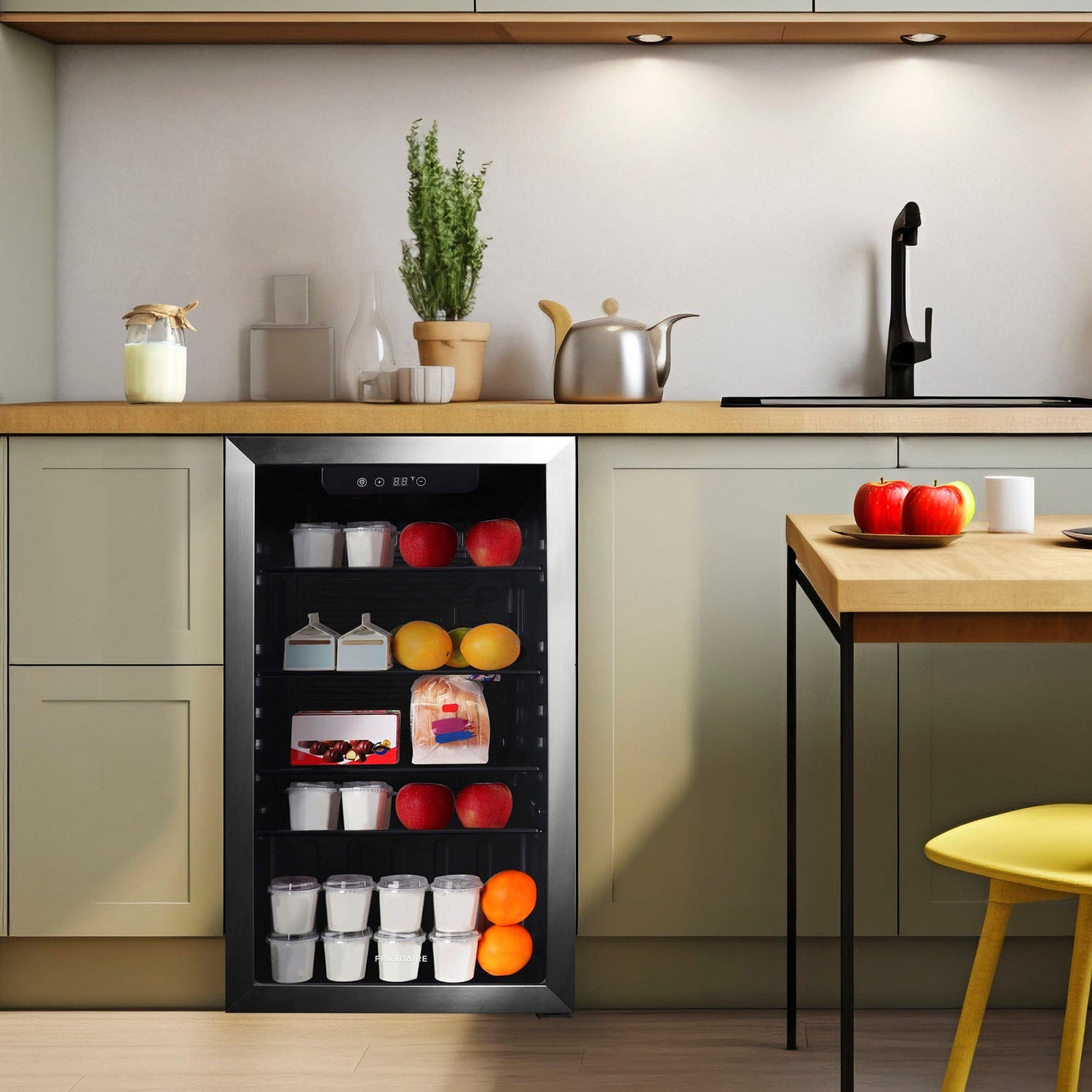 Frigidaire 112-Can Refrigerator with Glass Door