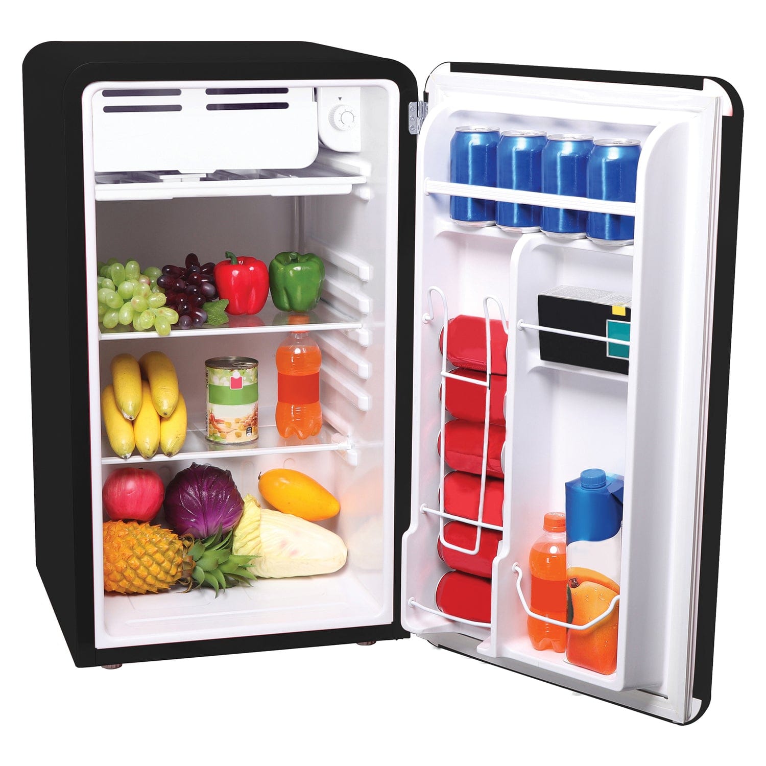 Frigidaire 3.2-Cu.-Ft. 60-Watt Retro Compact Refrigerator, Black