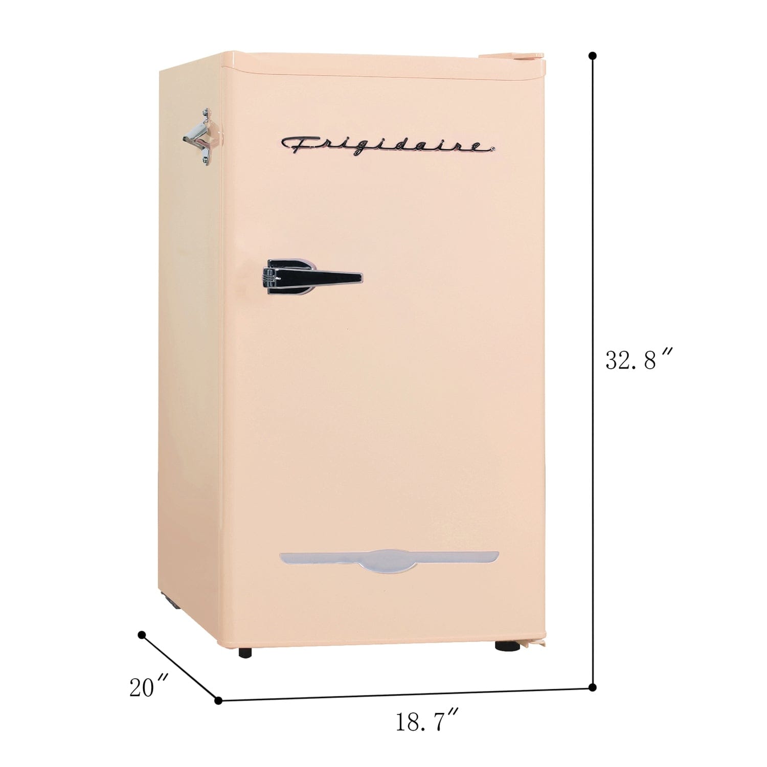Frigidaire 3.2-Cu.-Ft. 65-Watt Retro Bar Fridge with Side Bottle Opener, Coral
