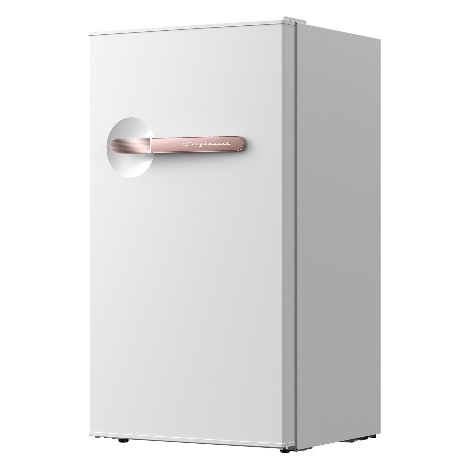 Frigidaire 3.2-Cu. Ft. Retro Bar Refrigerator, Side Bottle Opener, Rose Gold/White