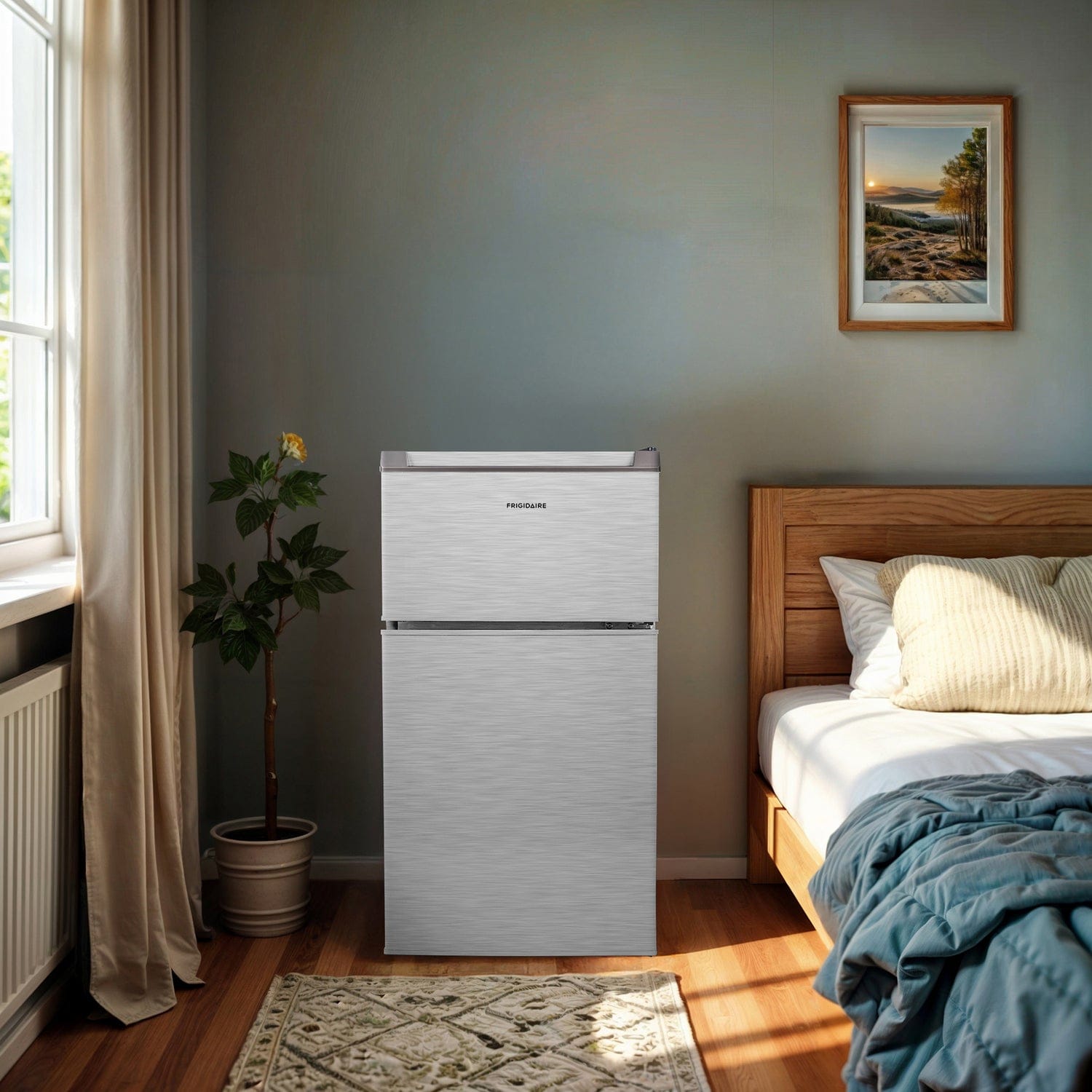 Frigidaire 3.2-Cu. Ft. 2-Door Refrigerator, Stainless Steel