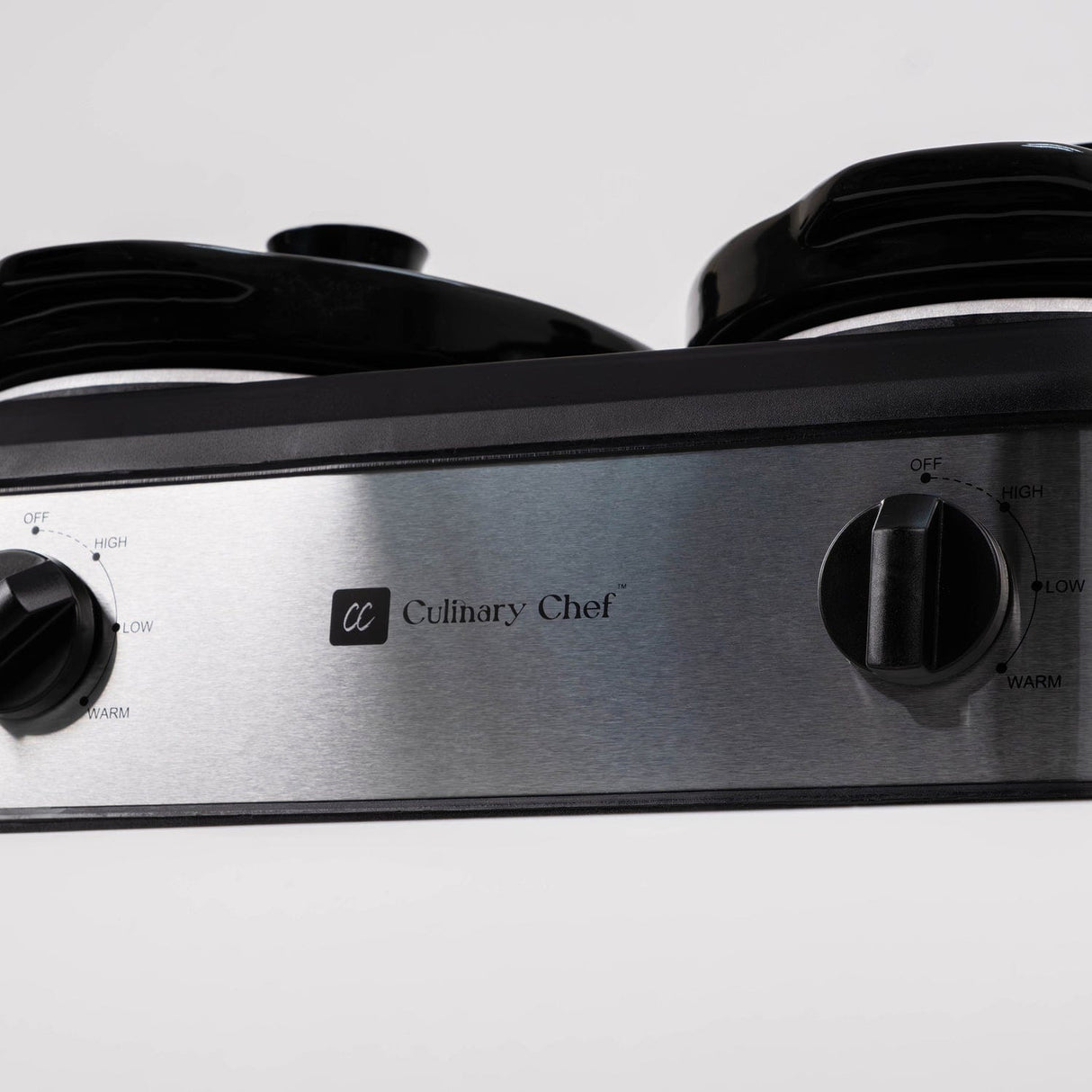 Culinary Chef 420-Watt Triple Slow Cooker and Buffet Server with Three 2.5-Quart Ceramic Pots
