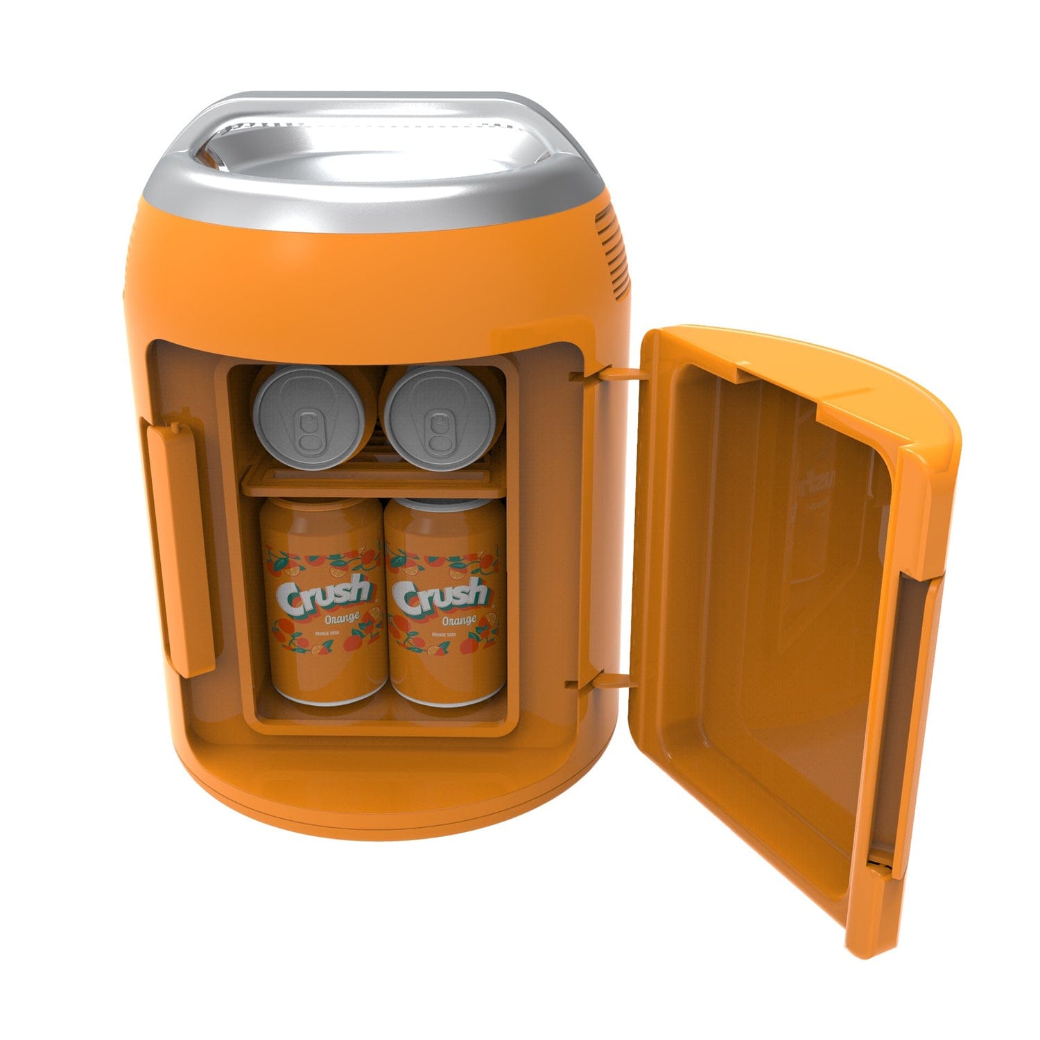 Orange Crush 6-Can Portable Mini Fridge, Orange