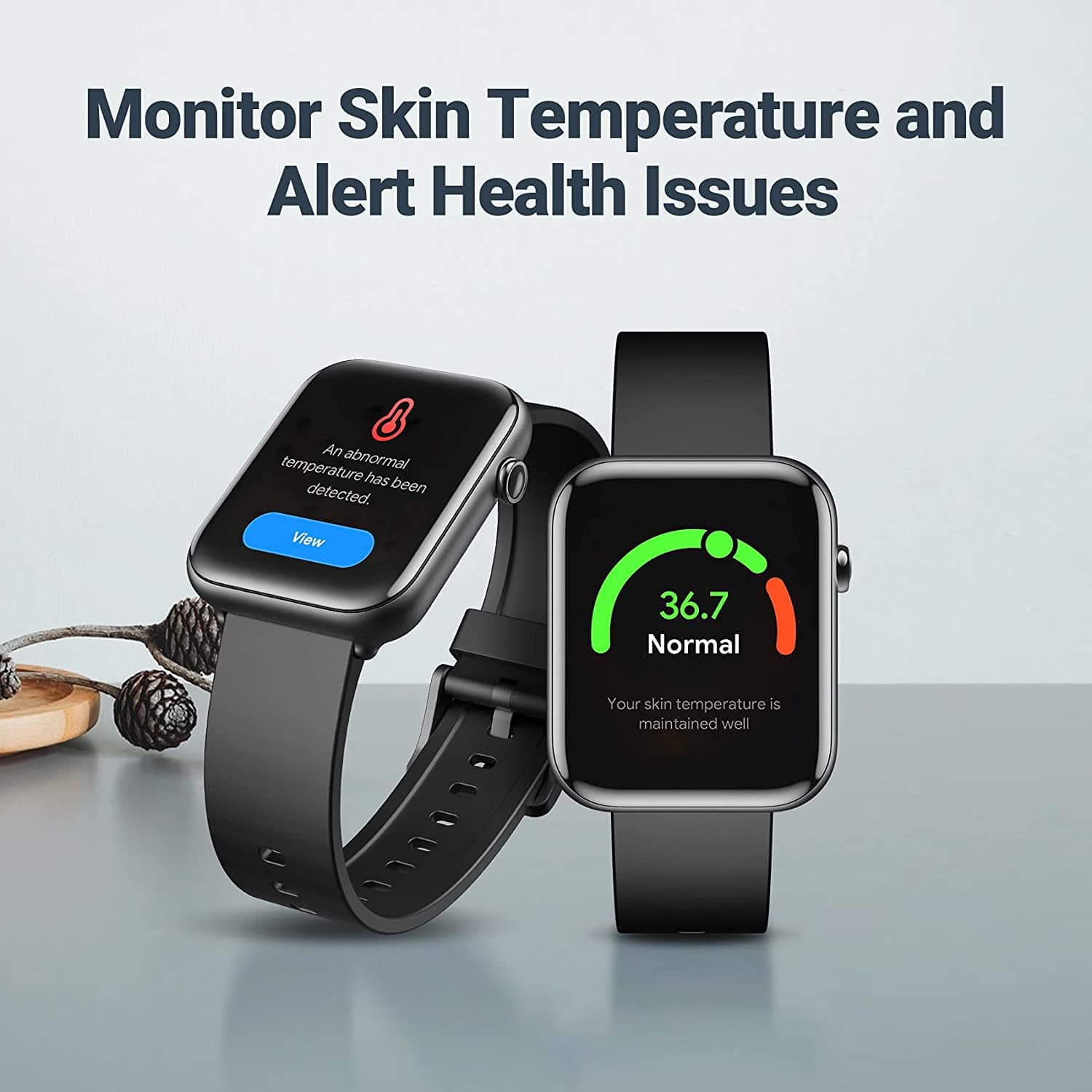 TicWatch GTH Heart Rate Monitoring Smartwatch Black