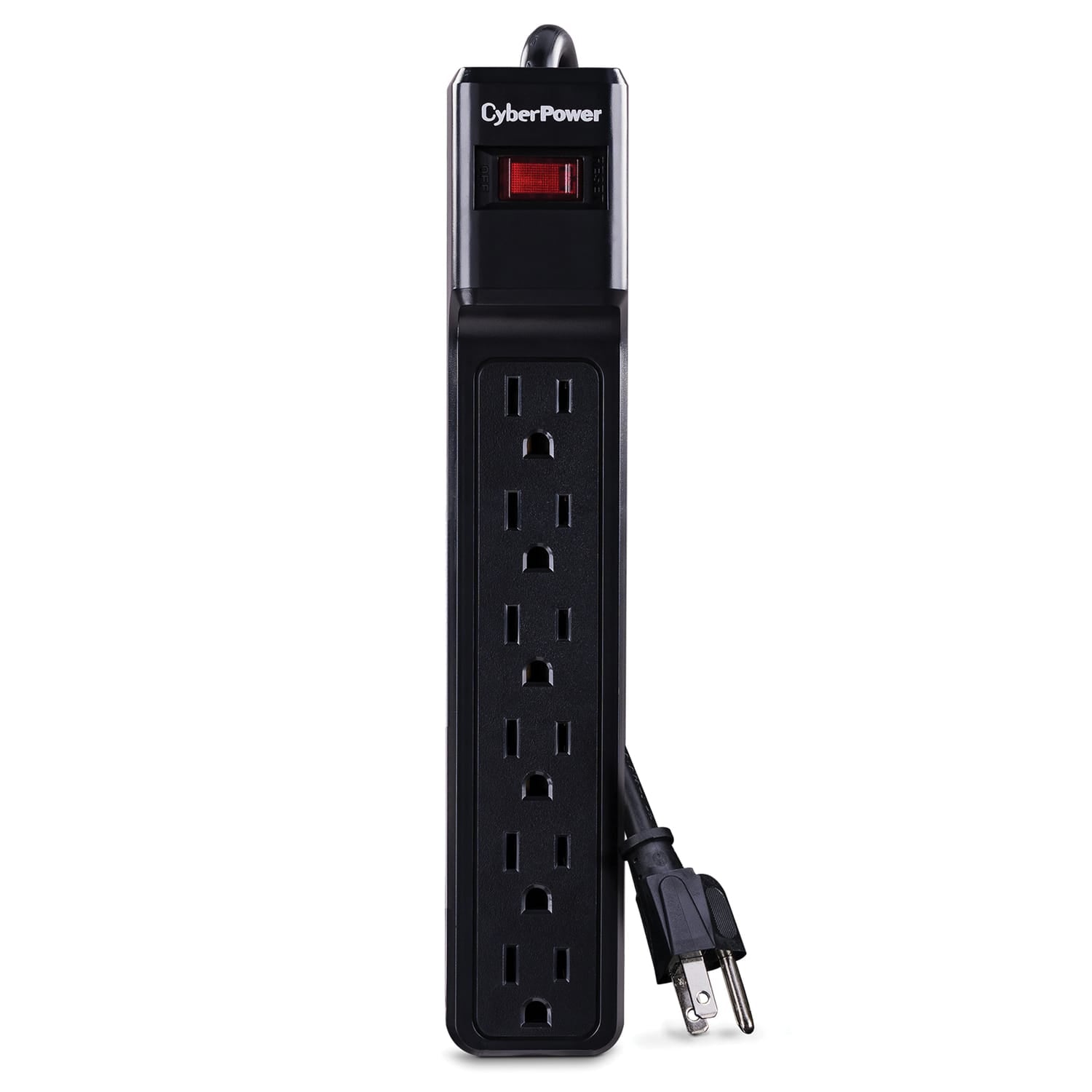 CyberPower 6-AC Outlet 900-Joules Essential Series Surge Protector Power Strip, 4-Ft. Cord with Straight Plug, CSB604