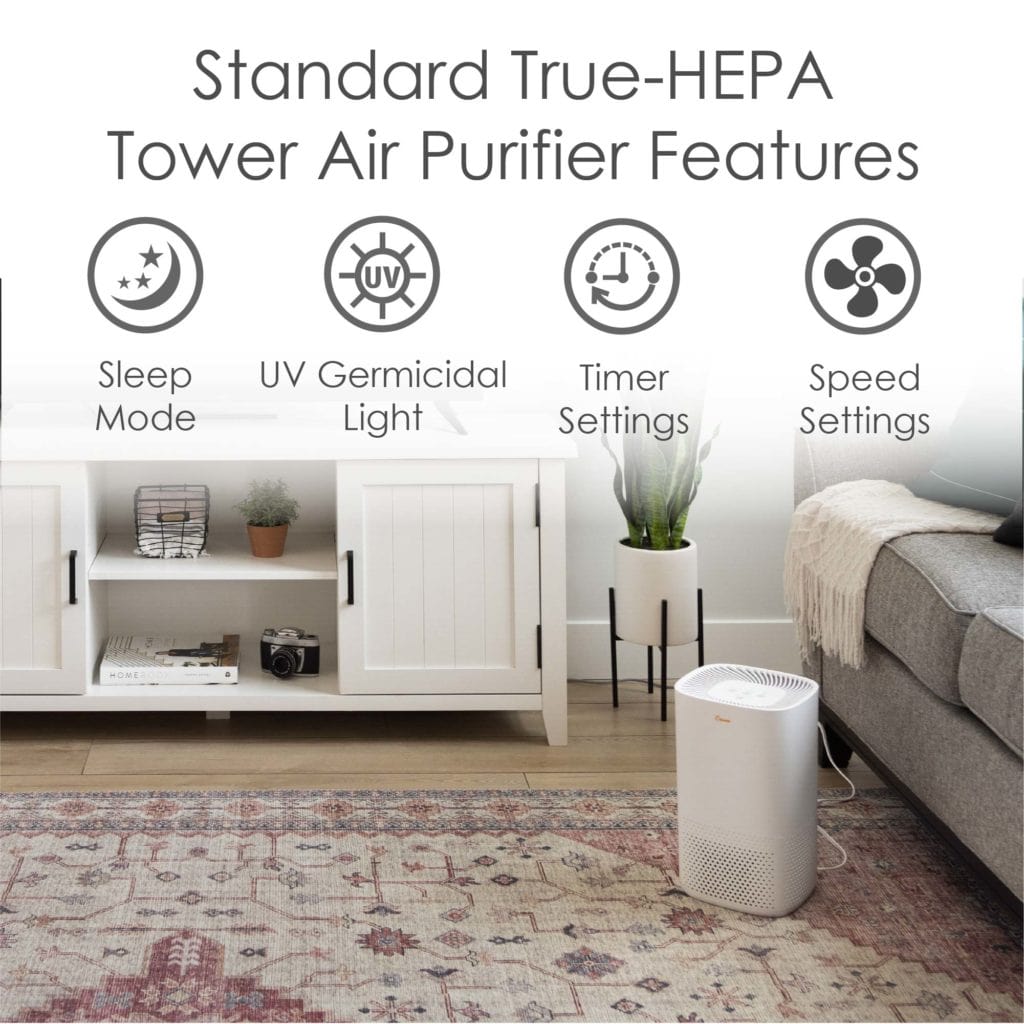 Crane HEPA Air Purifier with UV Light - Certified Refurbished