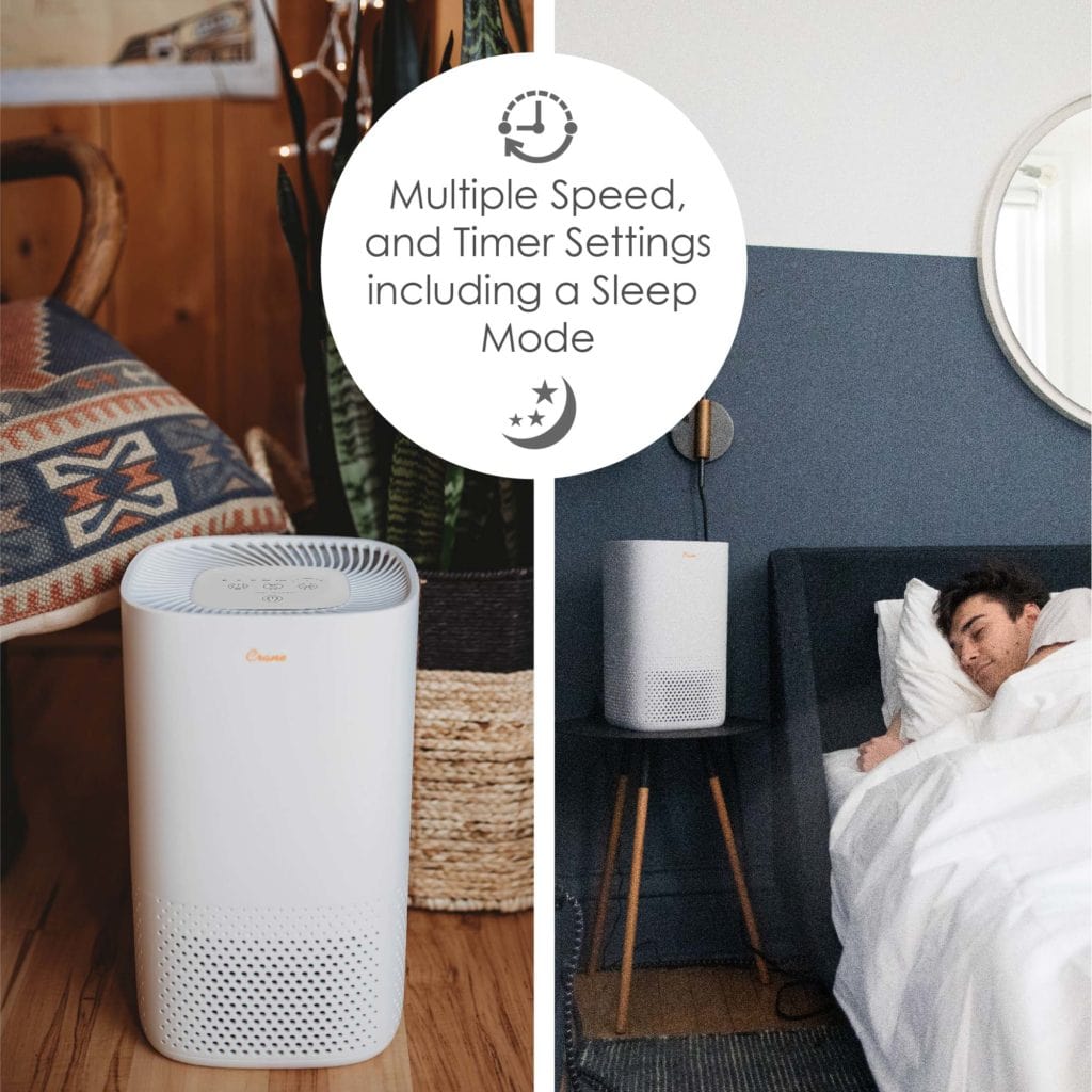 Crane HEPA Air Purifier with UV Light - Certified Refurbished